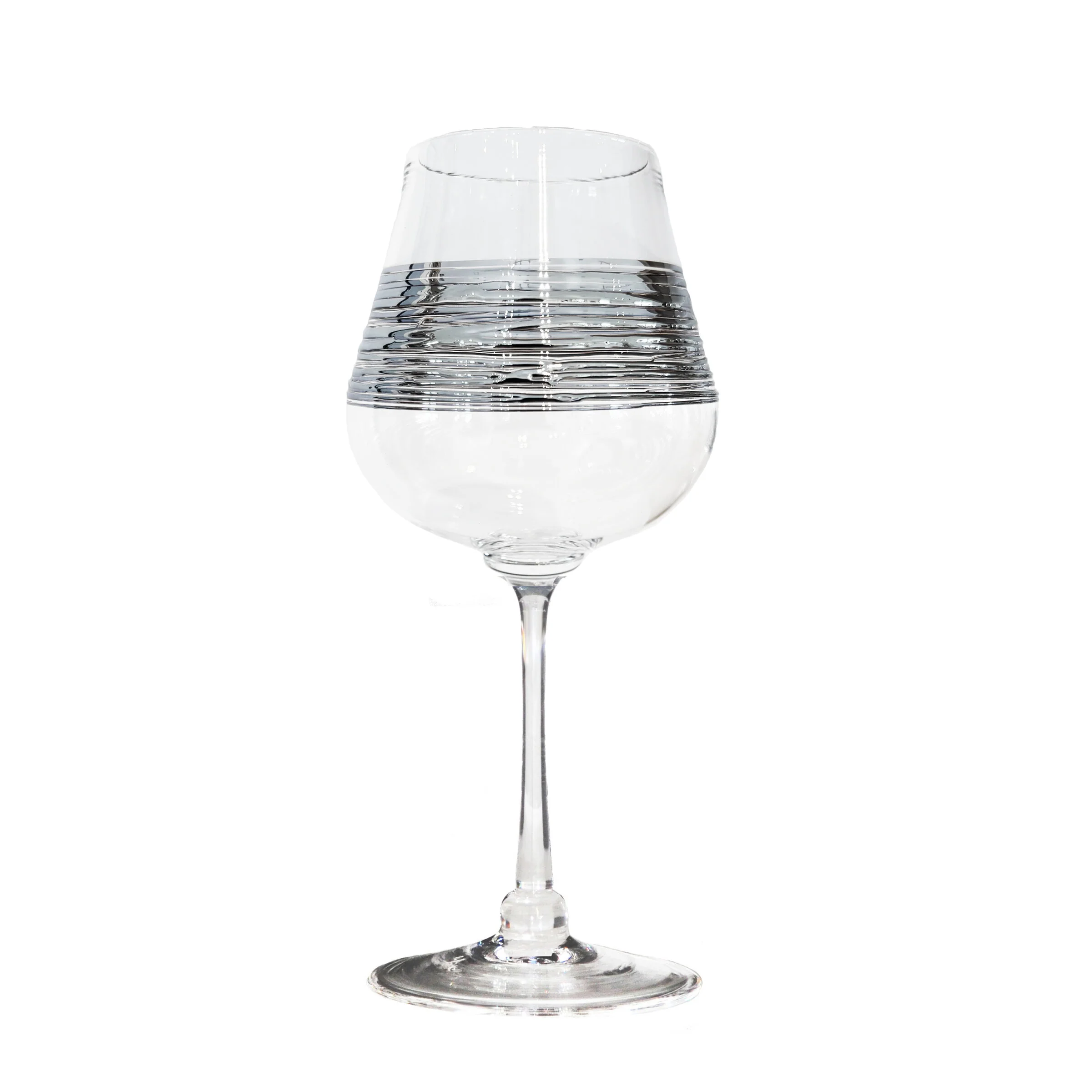 Crystal Silverspun Decanter and Wine Glass Set - Image 3