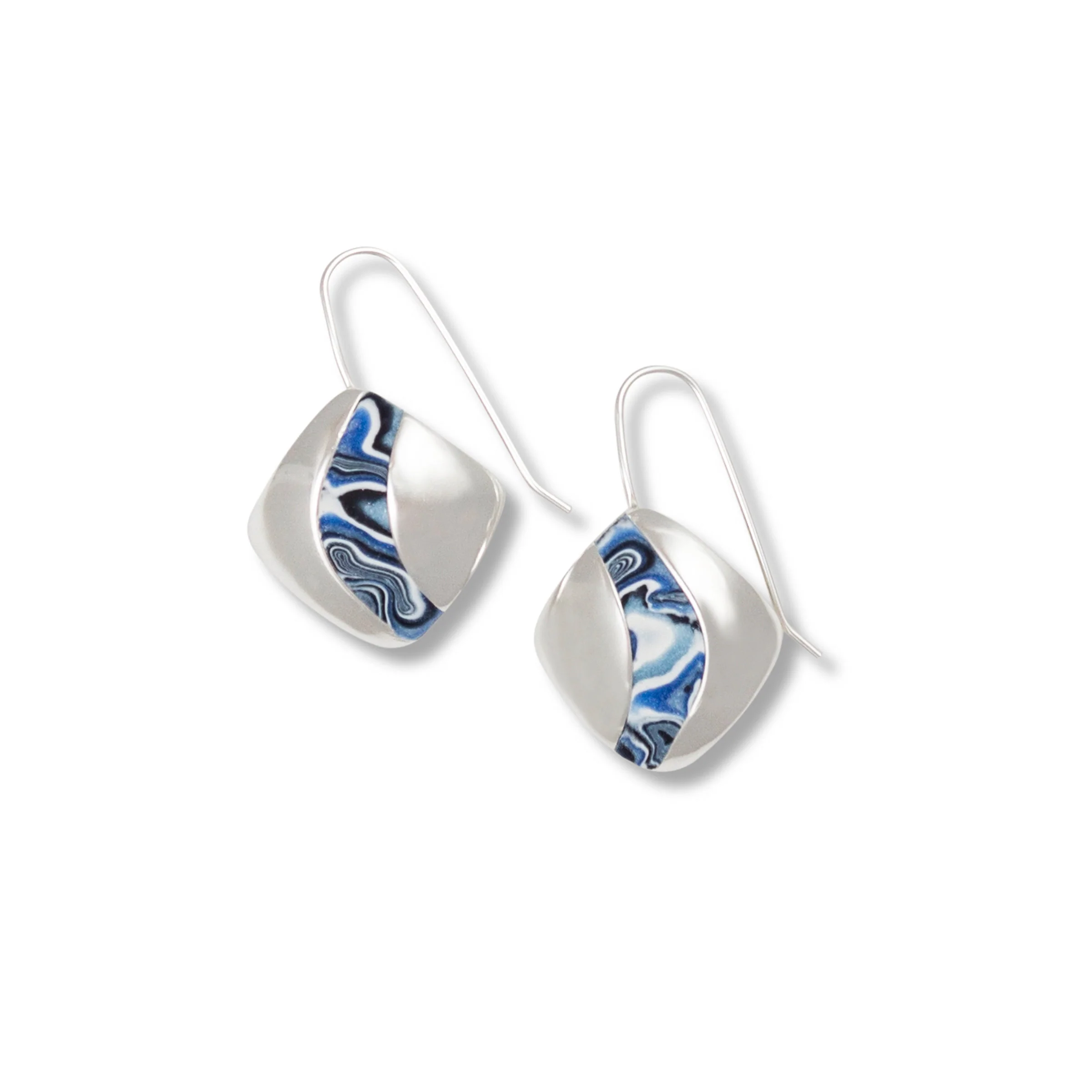 Curvy Diamond Dangle Earrings
