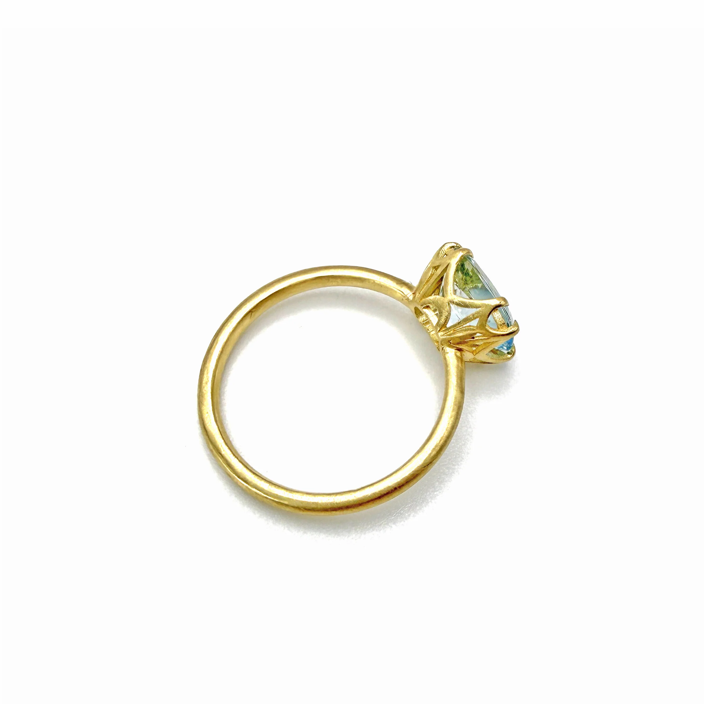 Cushion-Cut Aquamarine Aqueduct Ring II - Image 4