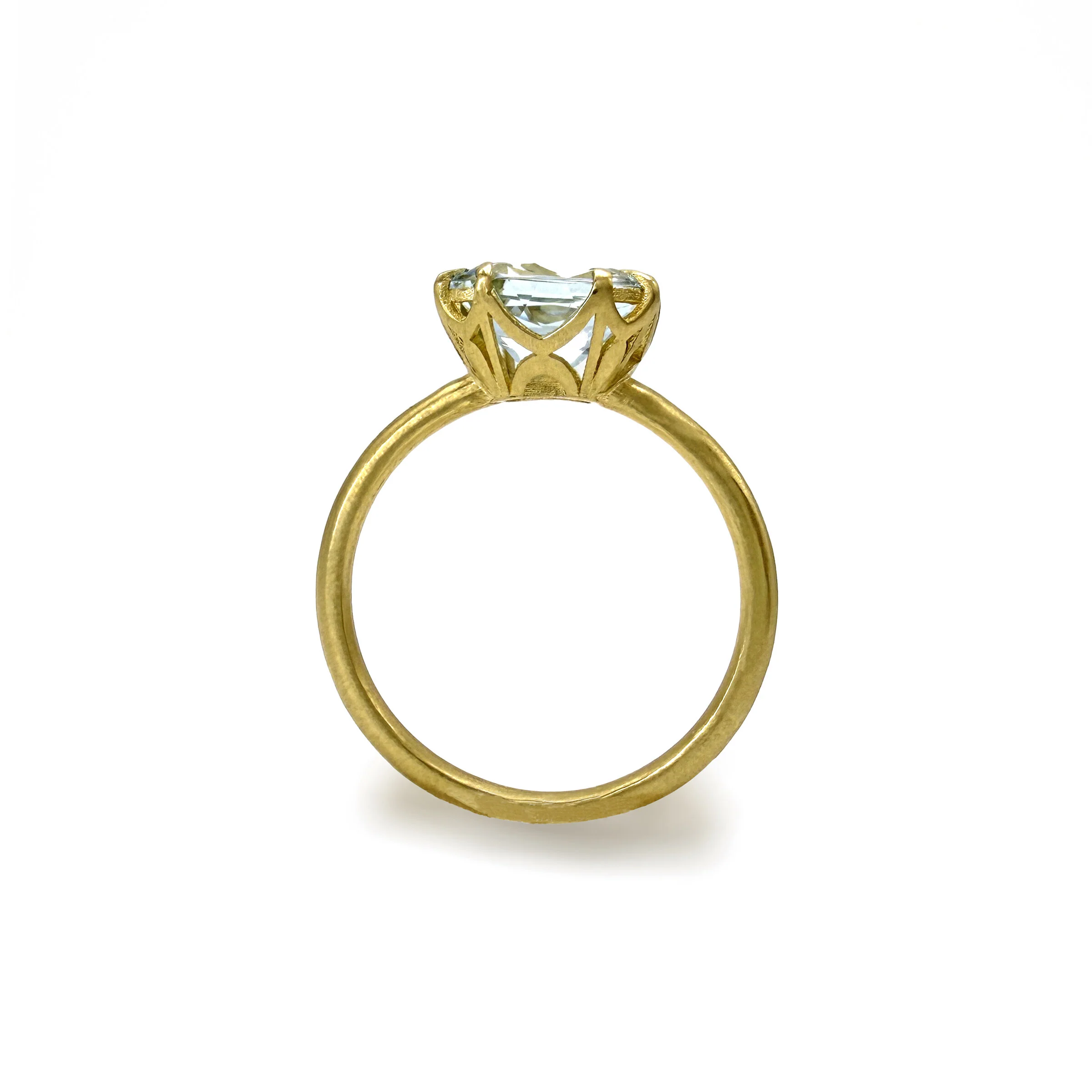 Cushion-Cut Aquamarine Aqueduct Ring II - Image 7