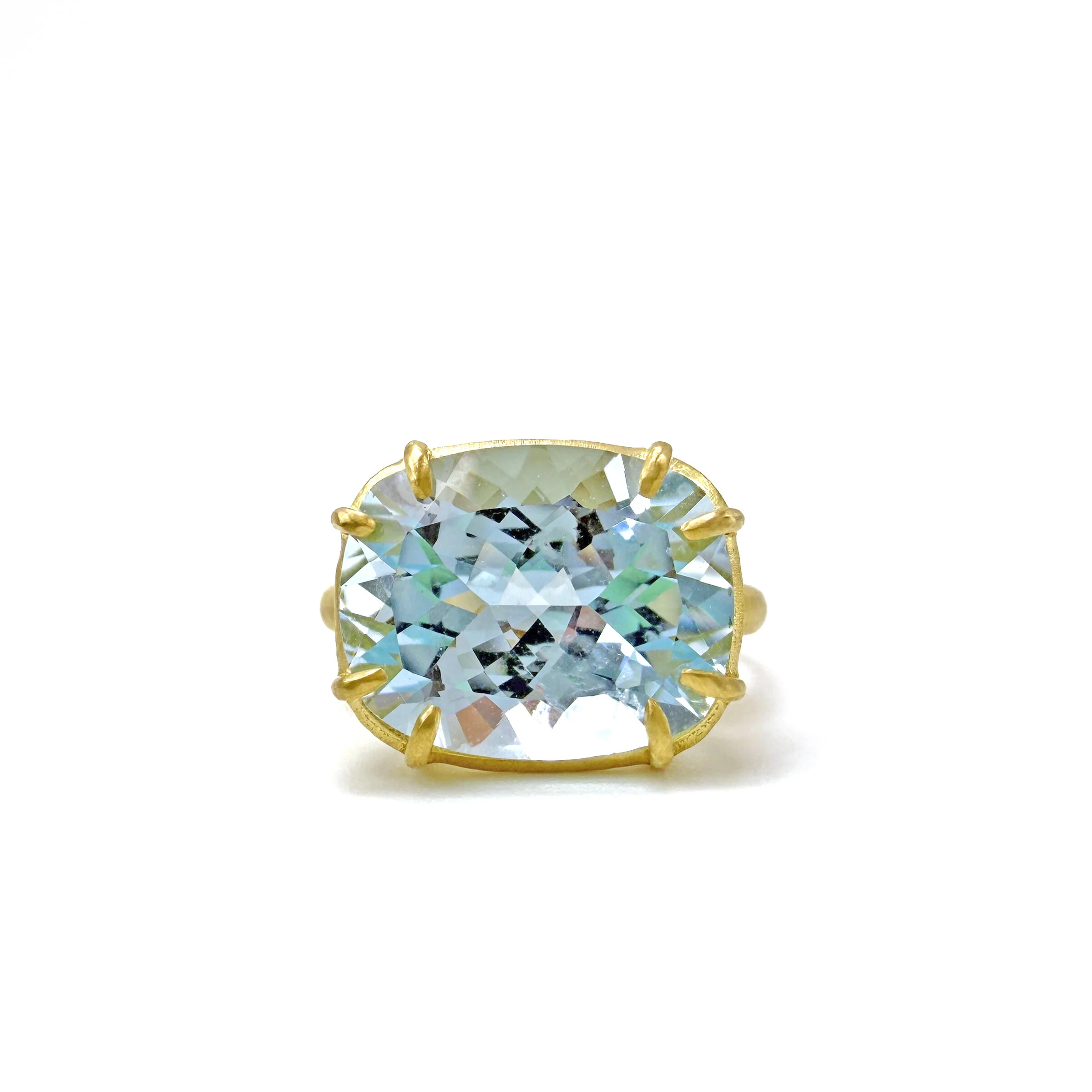 Cushion-Cut Aquamarine Aqueduct Ring - Image 6