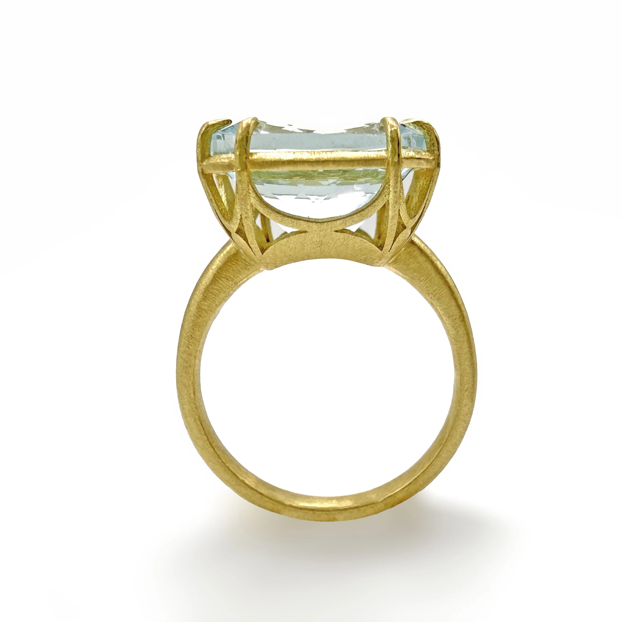 Cushion-Cut Aquamarine Aqueduct Ring - Image 7