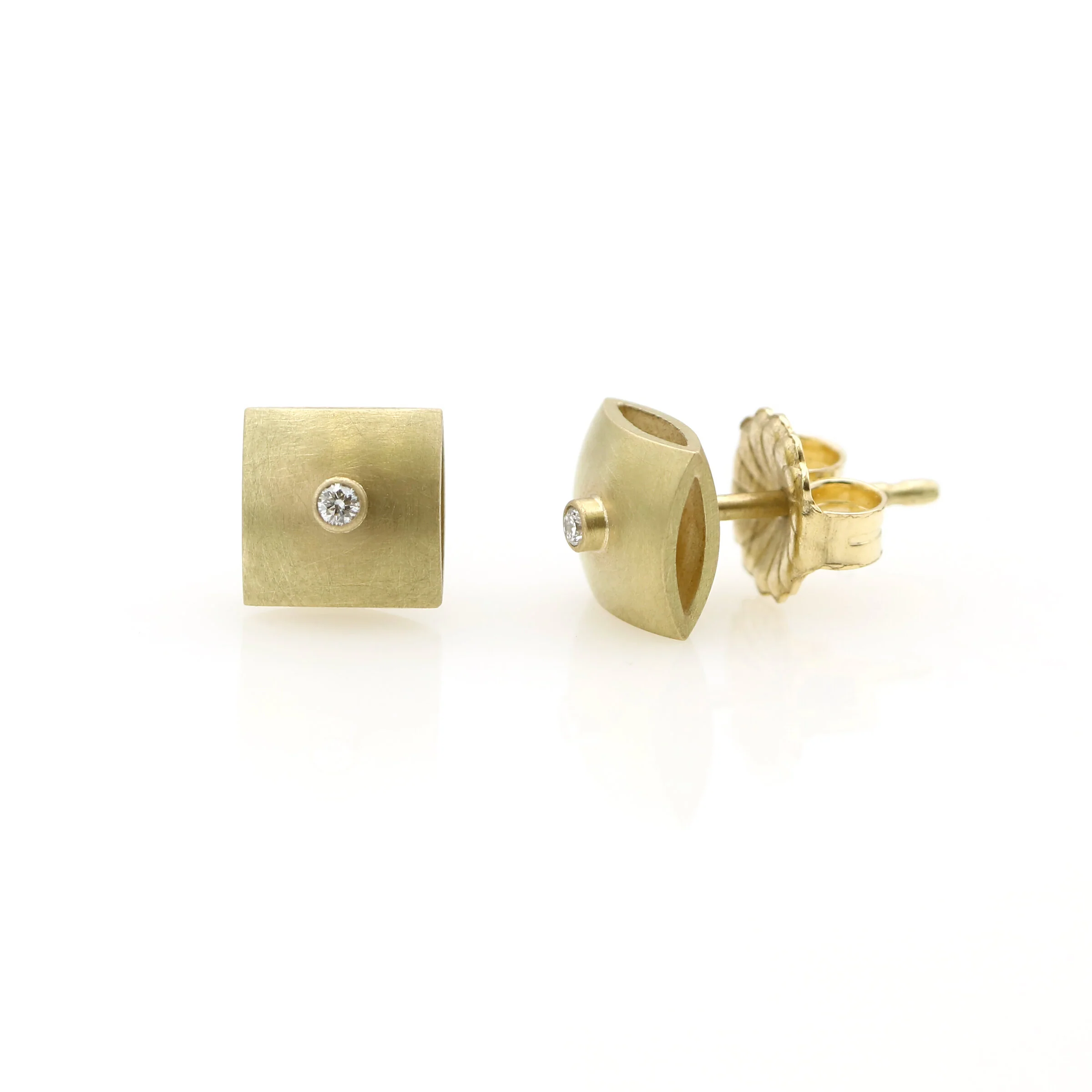 Diamond Cushion Earrings