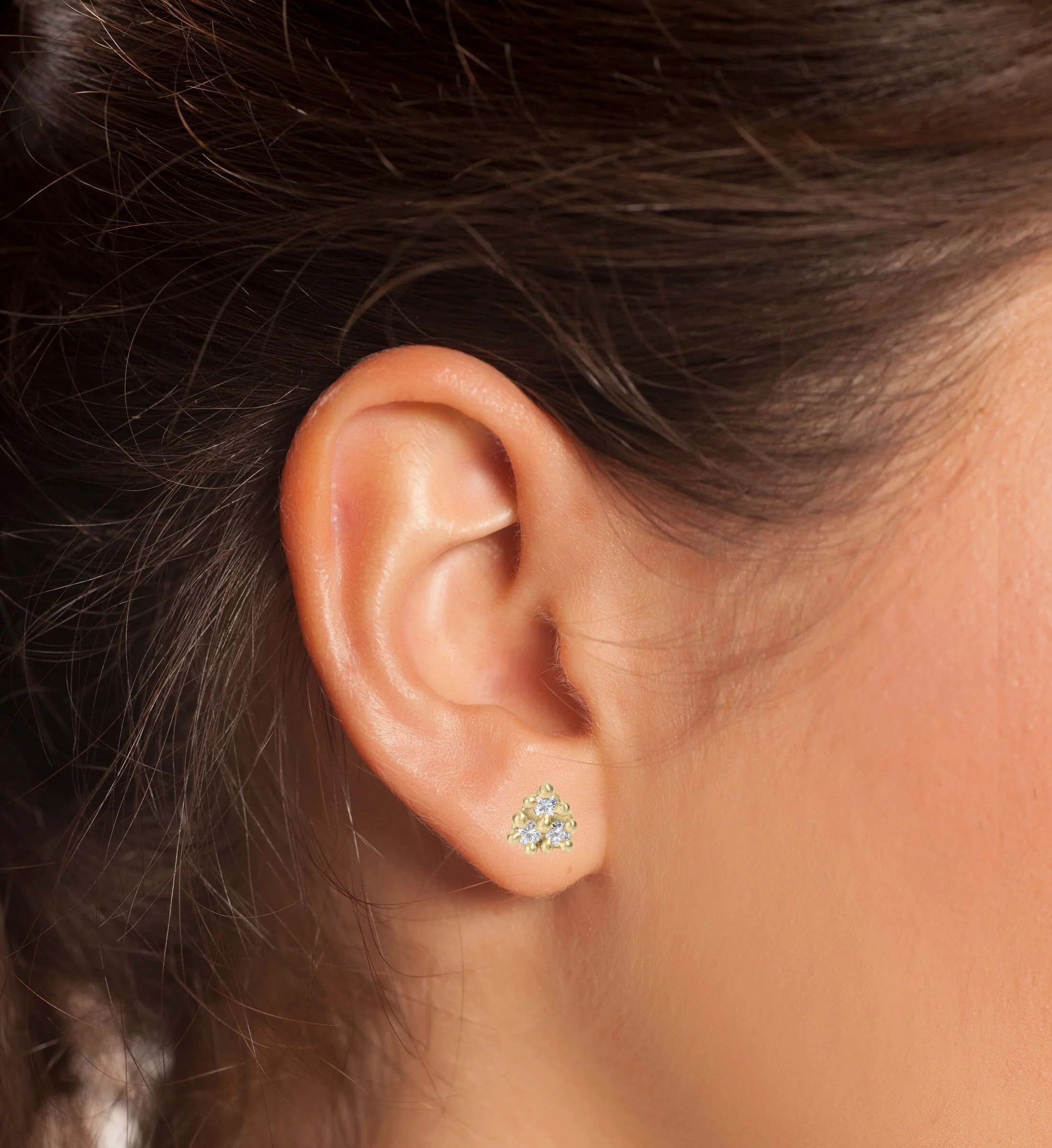 Diamond Honeycomb Earrings - Image 3