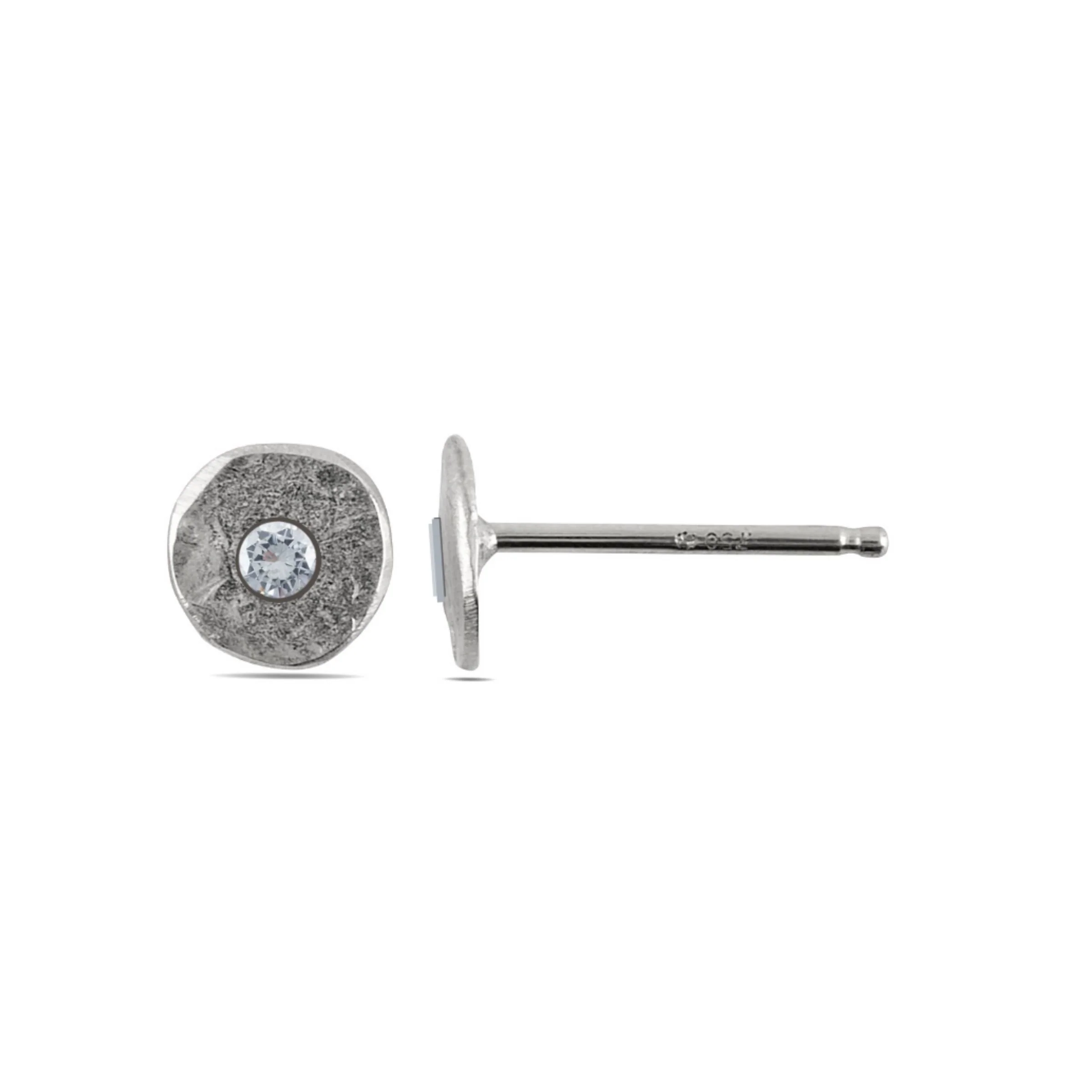 Diamond Spondylus Earrings - Silver