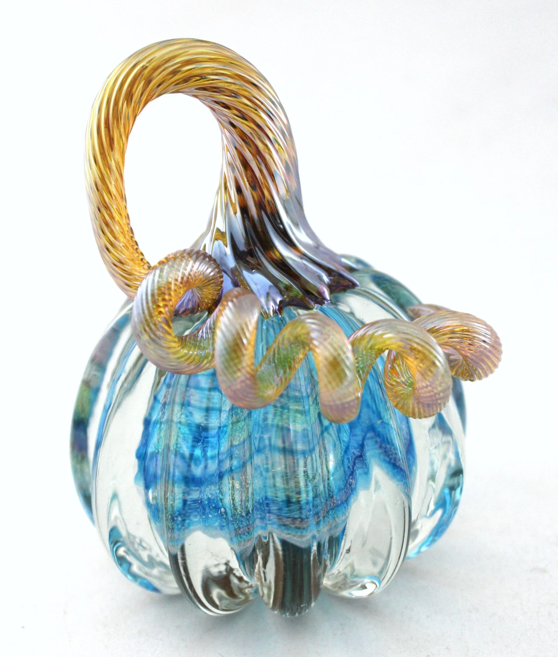 Dichroic Cast Pumpkin - Caribbean Blue - Image 2