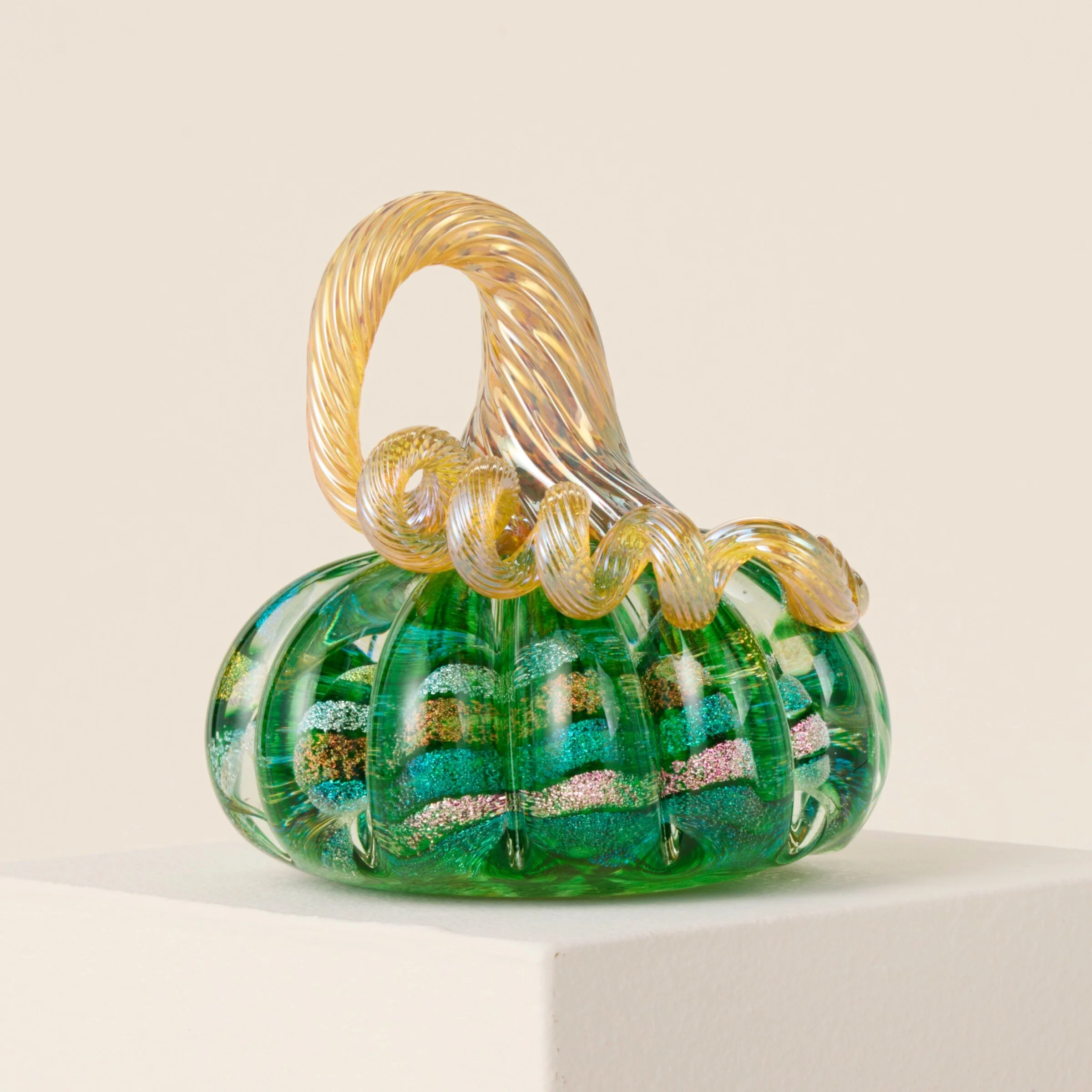 Dichroic Cast Pumpkin - Moss Green