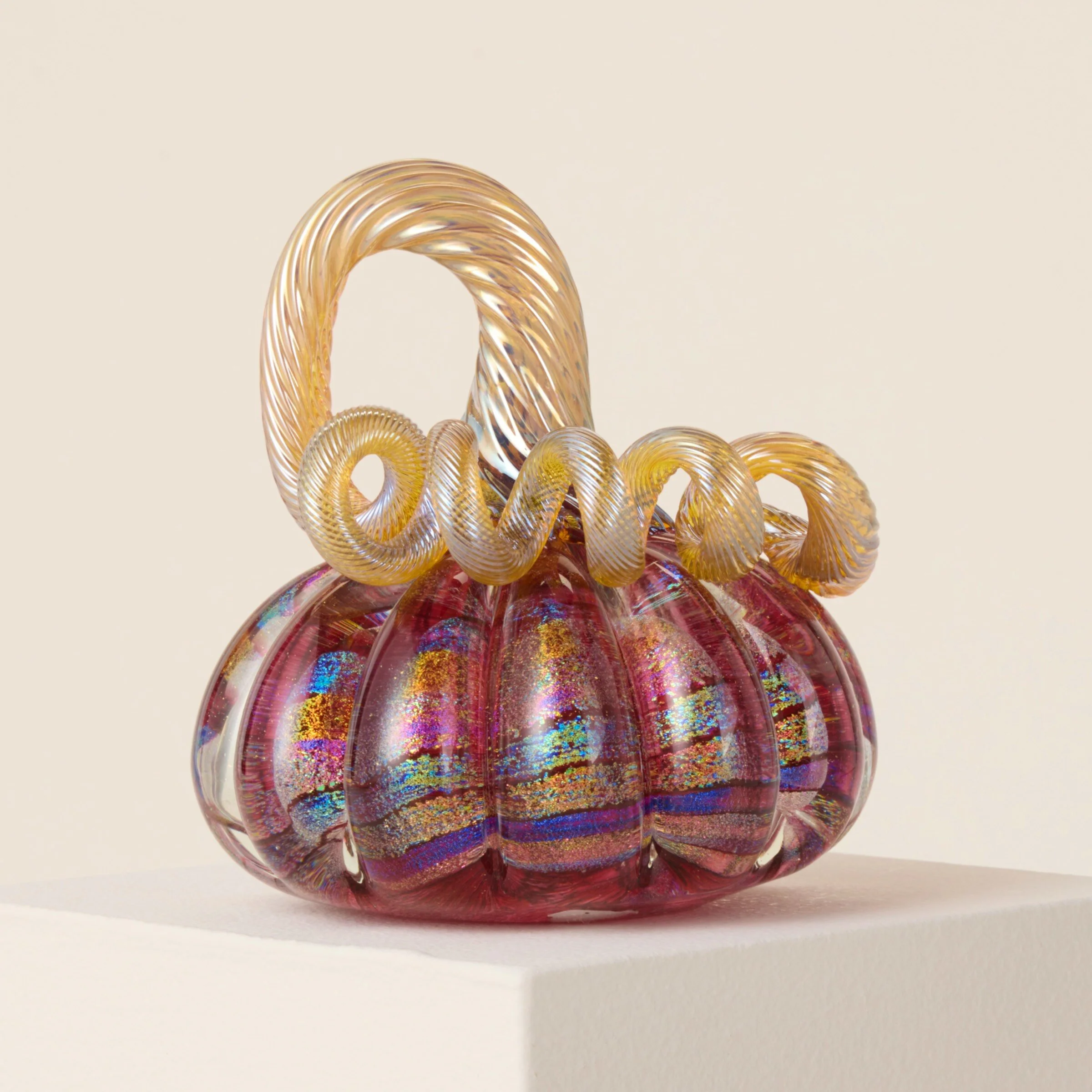 Dichroic Cast Pumpkin - Ruby