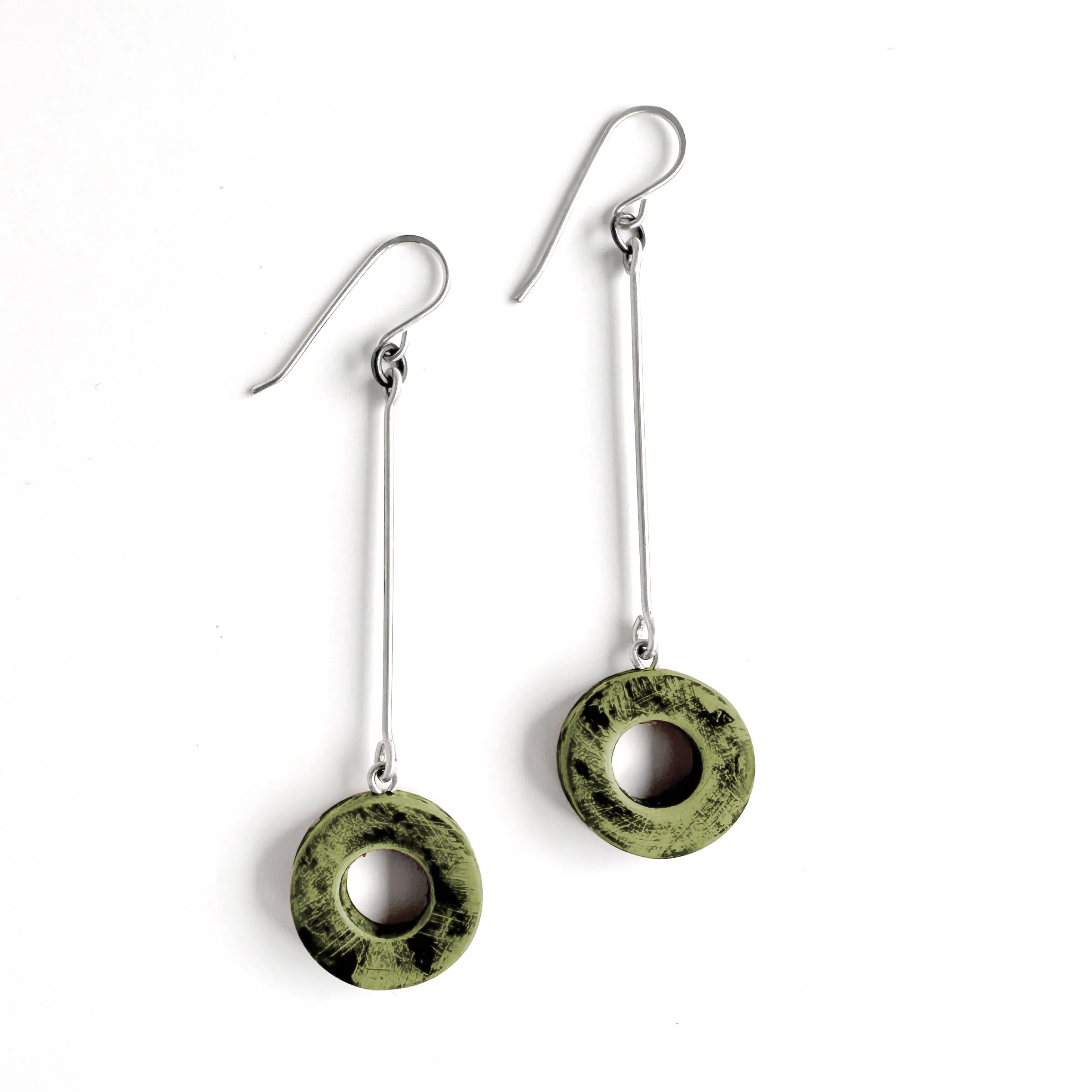 Donut Drop Earrings - Pear