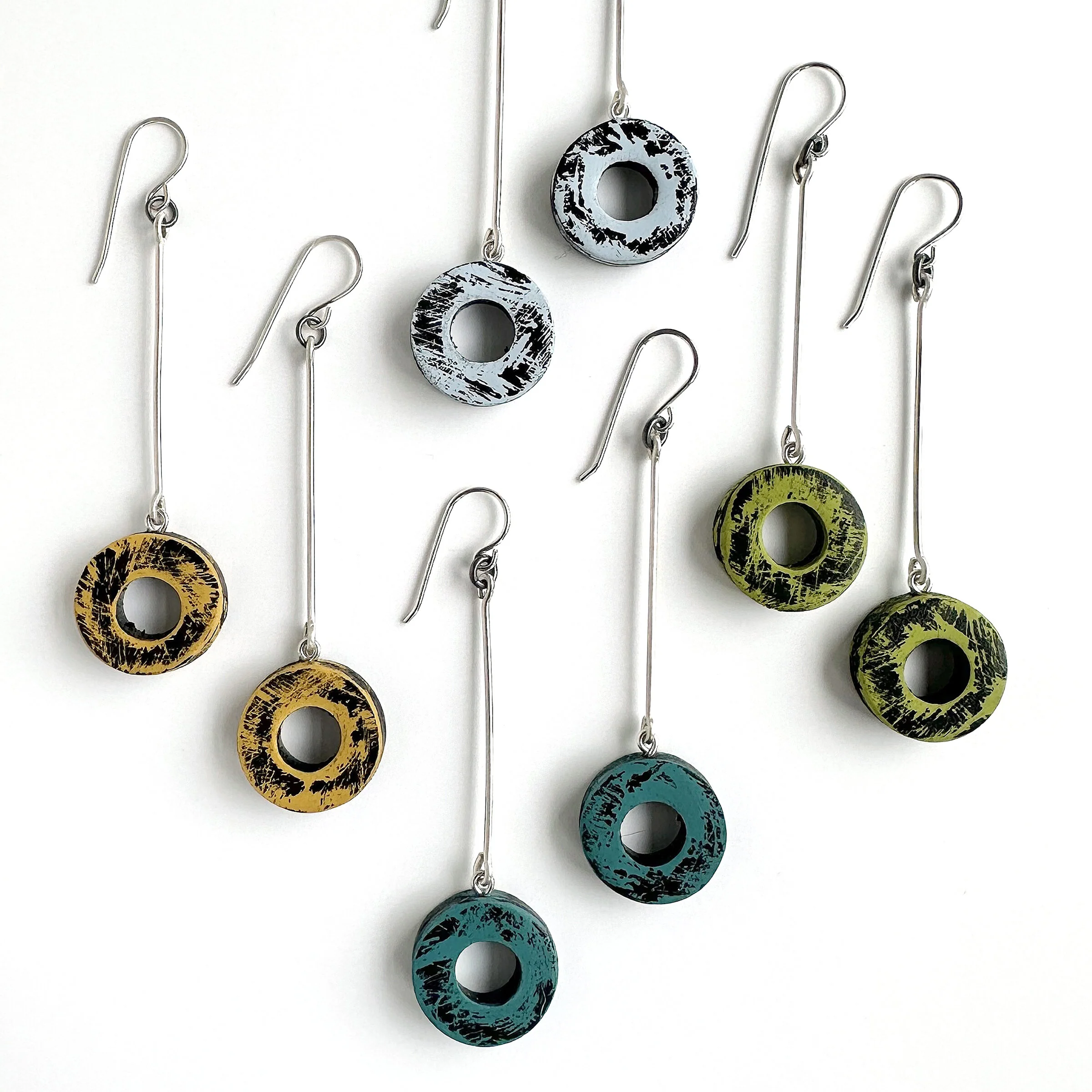 Donut Drop Earrings - Pear - Image 2