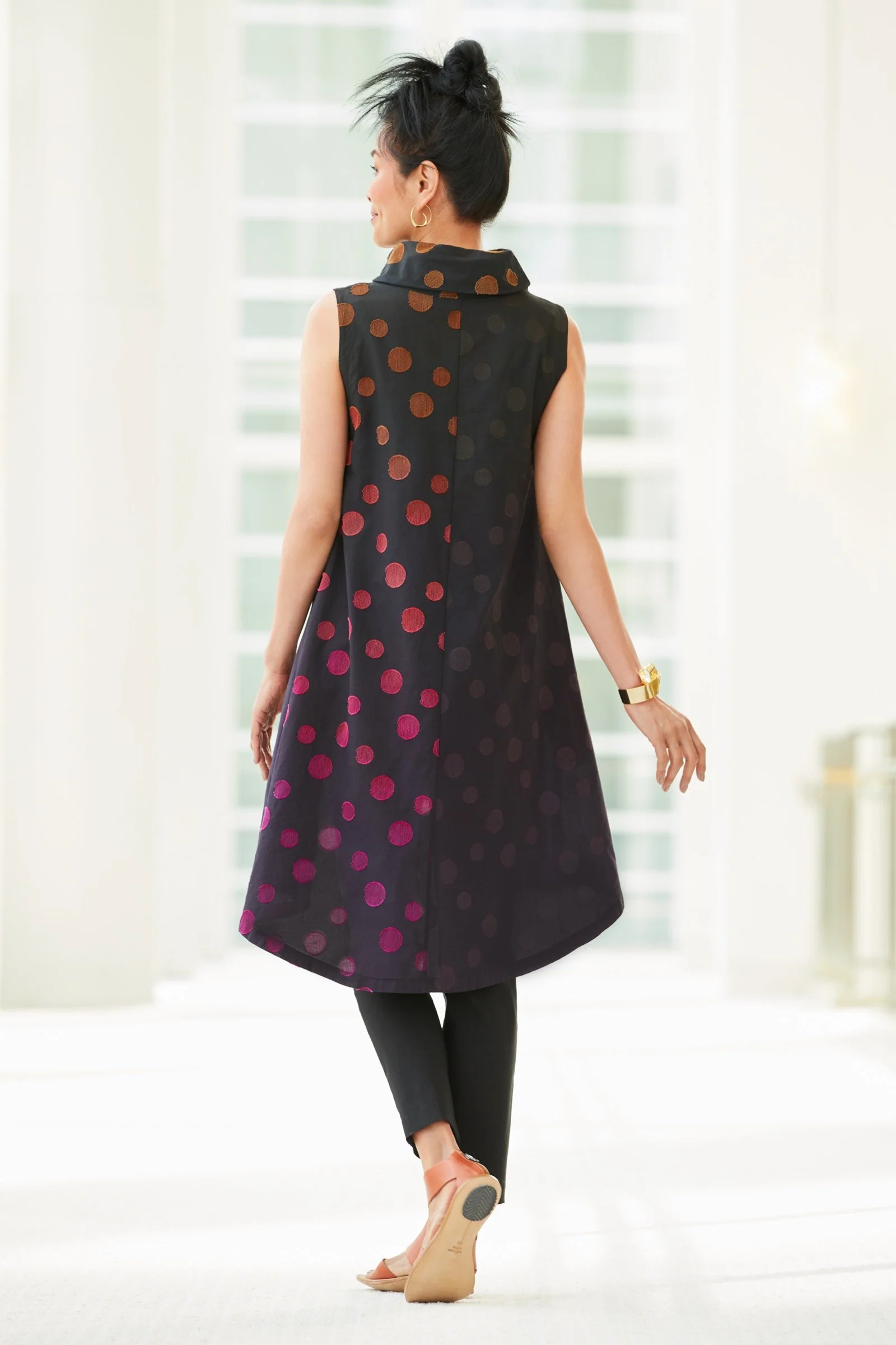 Dotted Sandi Tunic - Flame - Image 2