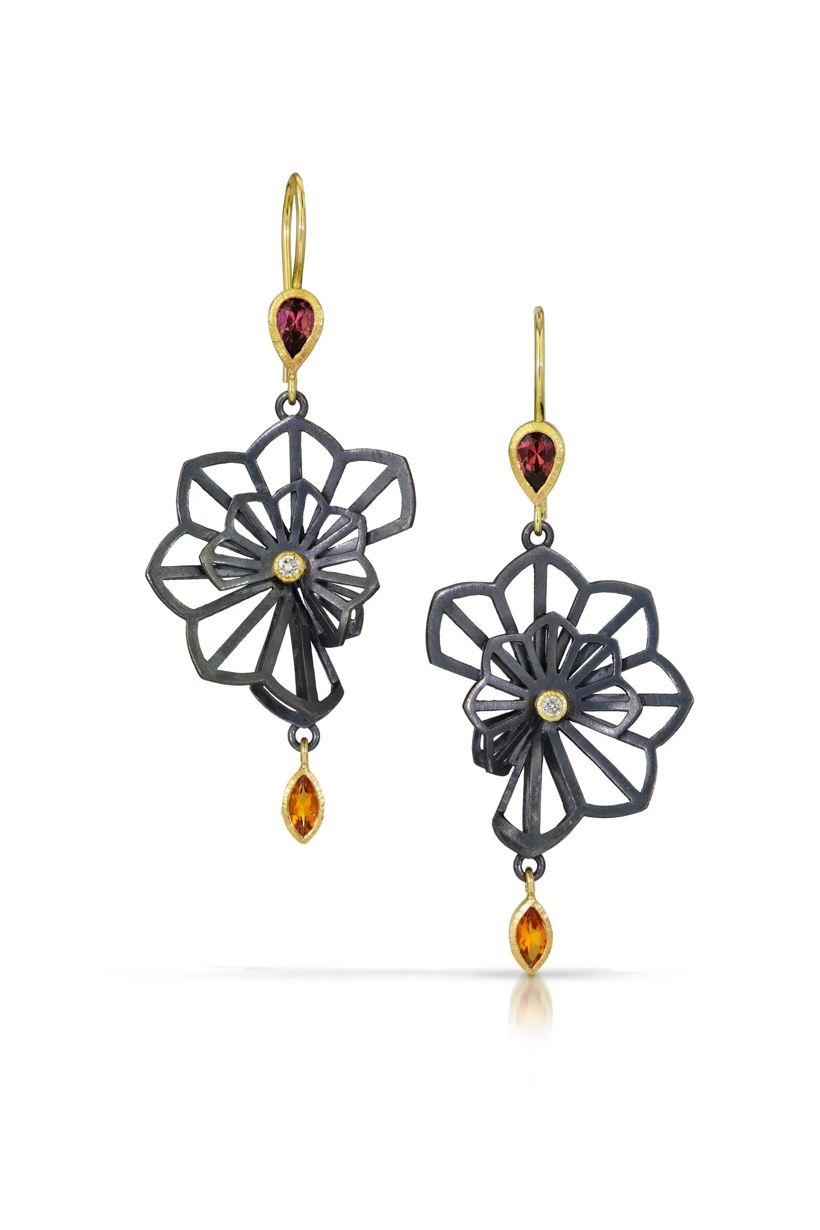 Double Hyacinth Fold Origami Earrings