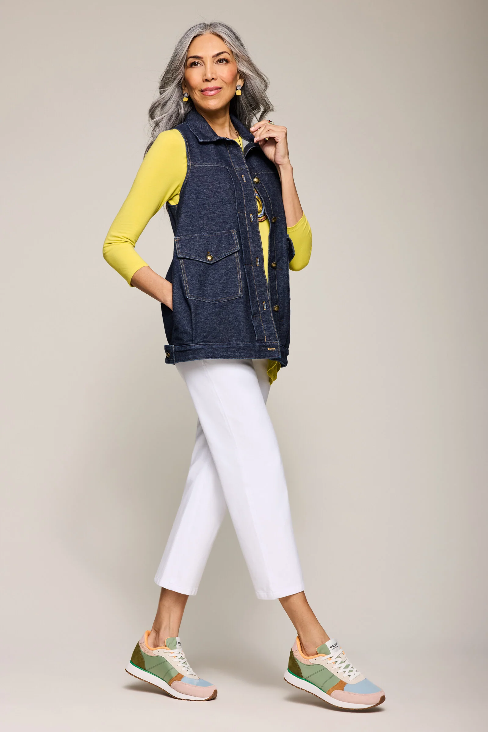 Dream Knit Denim Cara Vest - Image 2