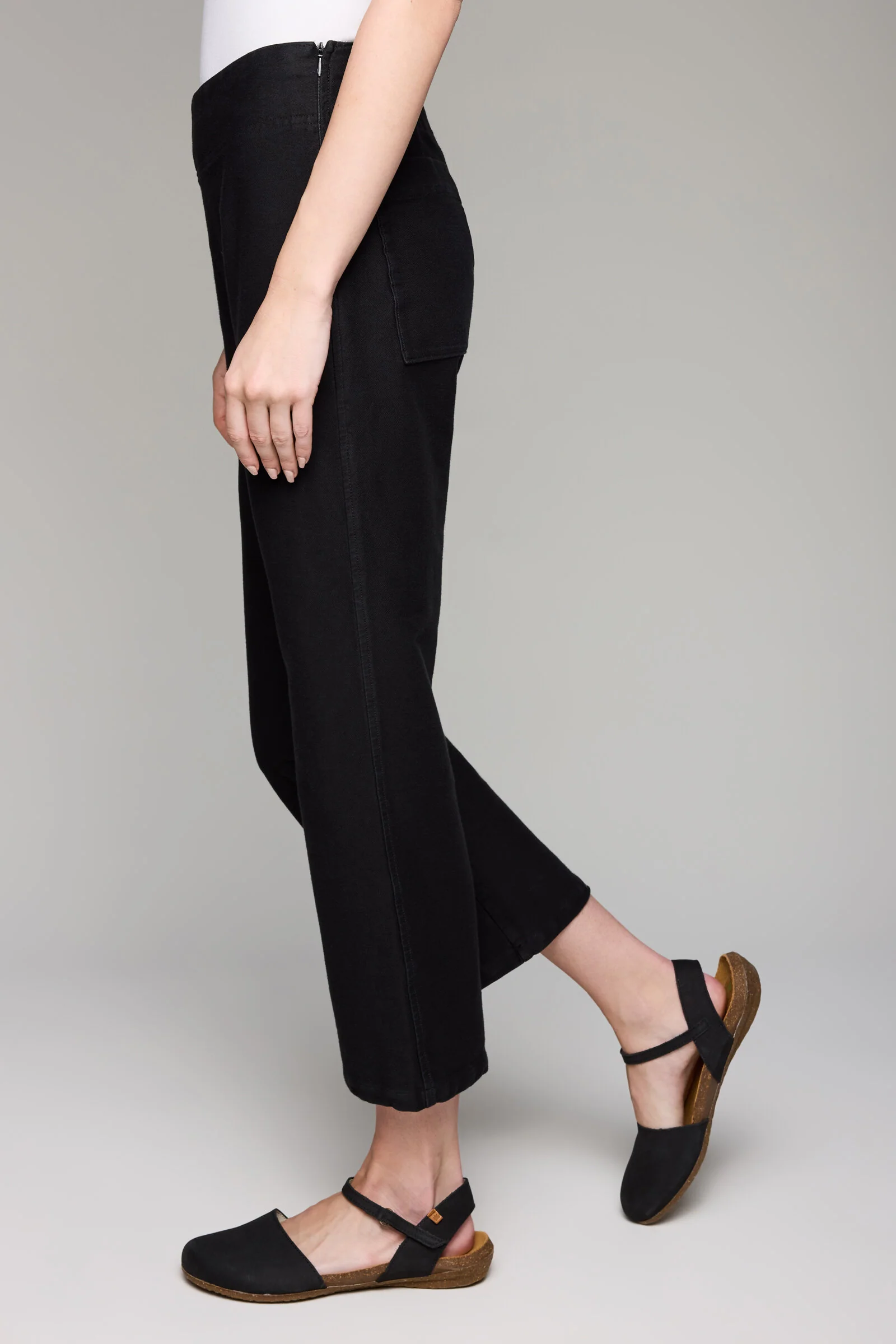Dream Knit Denim Flare Crop Pant - Image 10
