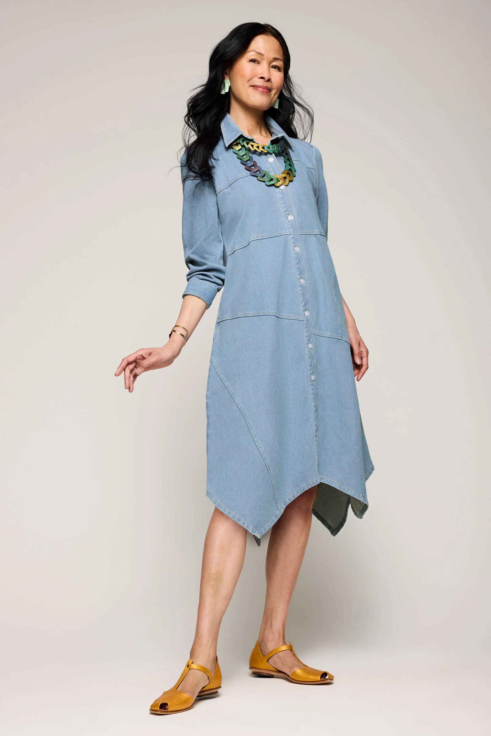 Dream Knit Denim Shirtdress - Image 4