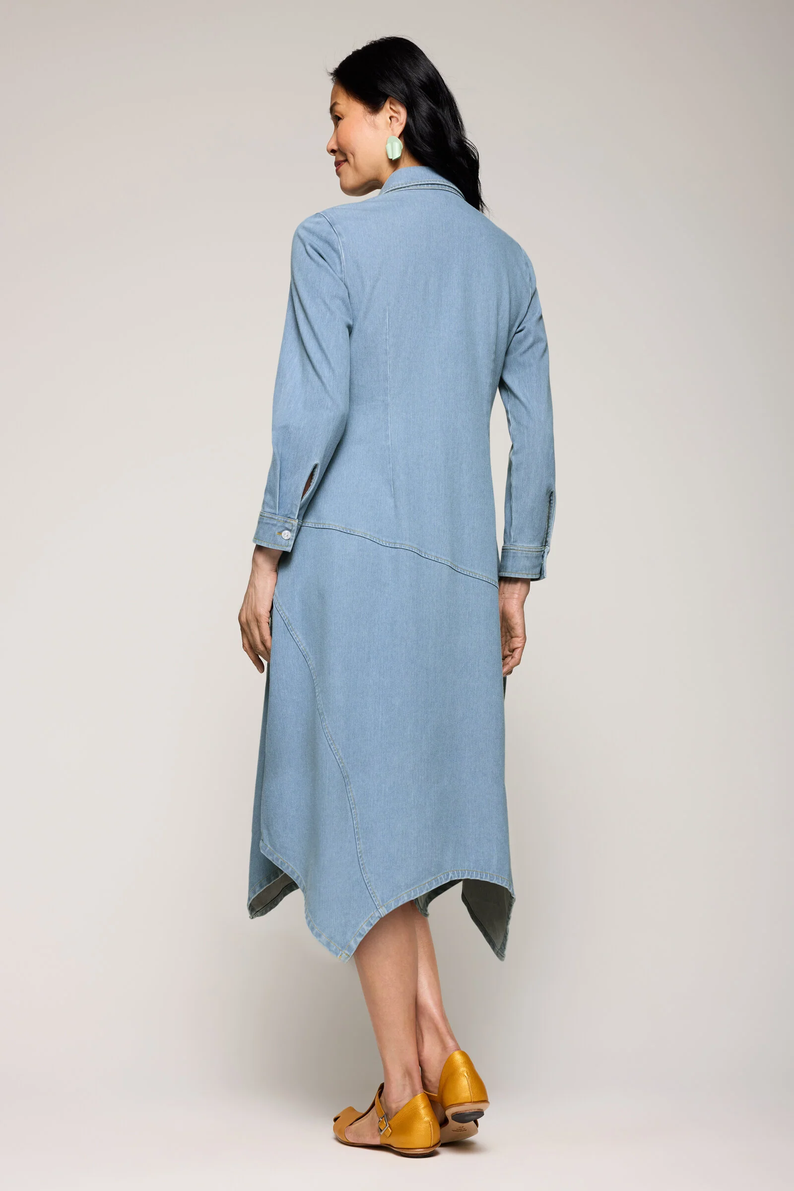 Dream Knit Denim Shirtdress - Image 3