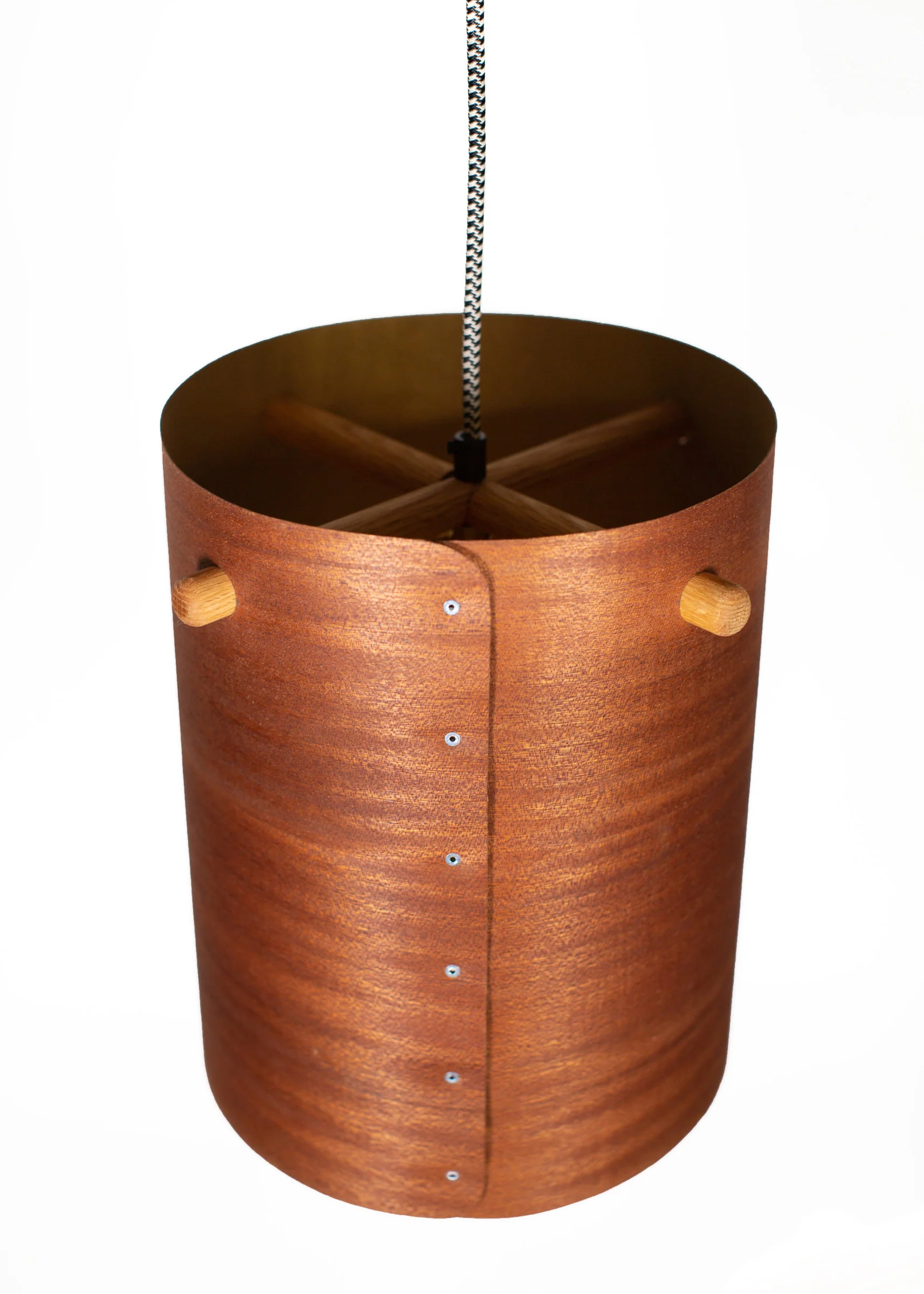 Drum Pendant Lamp in Small, Sapele - Image 3