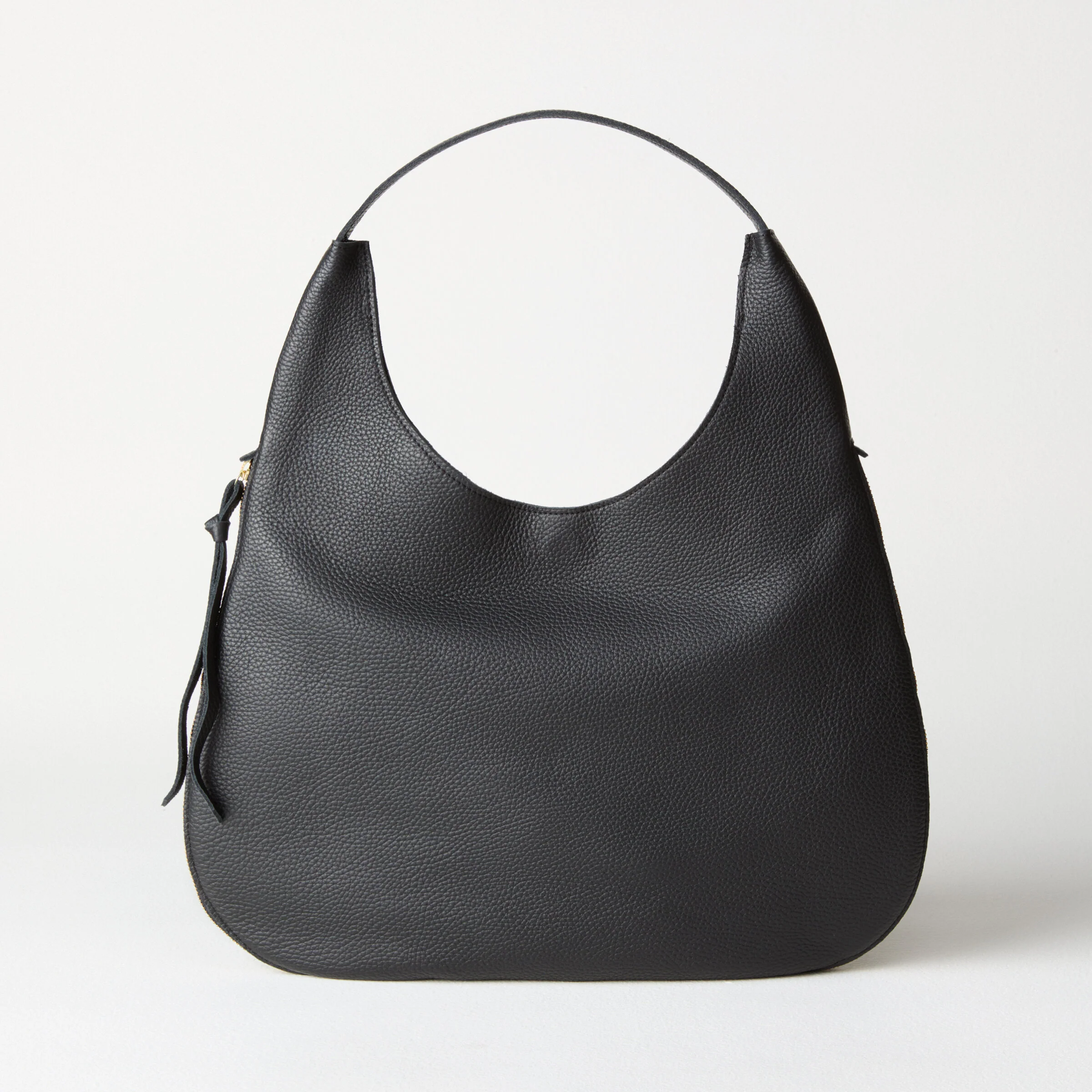 Eleanora Expandable Hobo Bag - Black/Cappucino Leather
