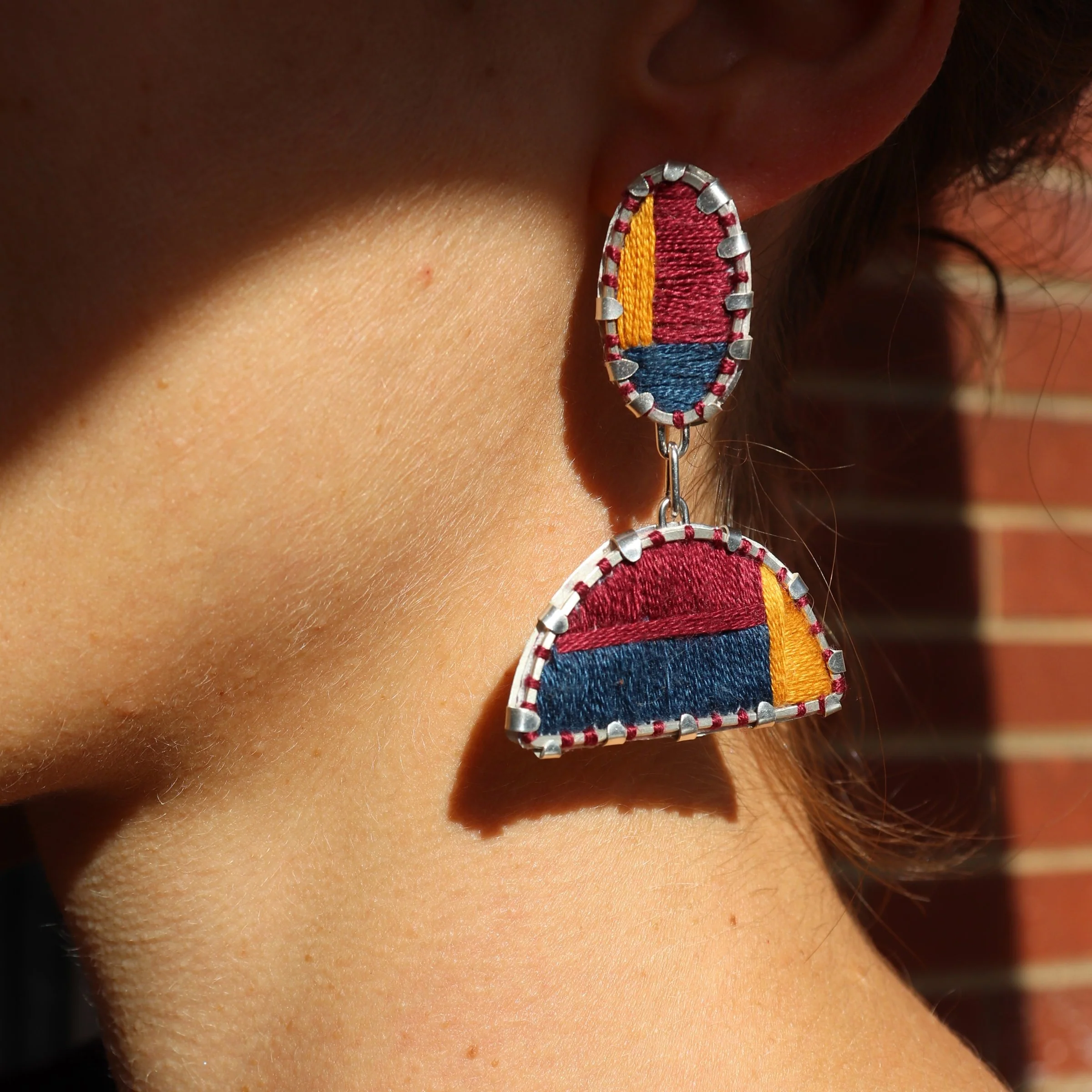 Embroidered Earrings III - Image 2