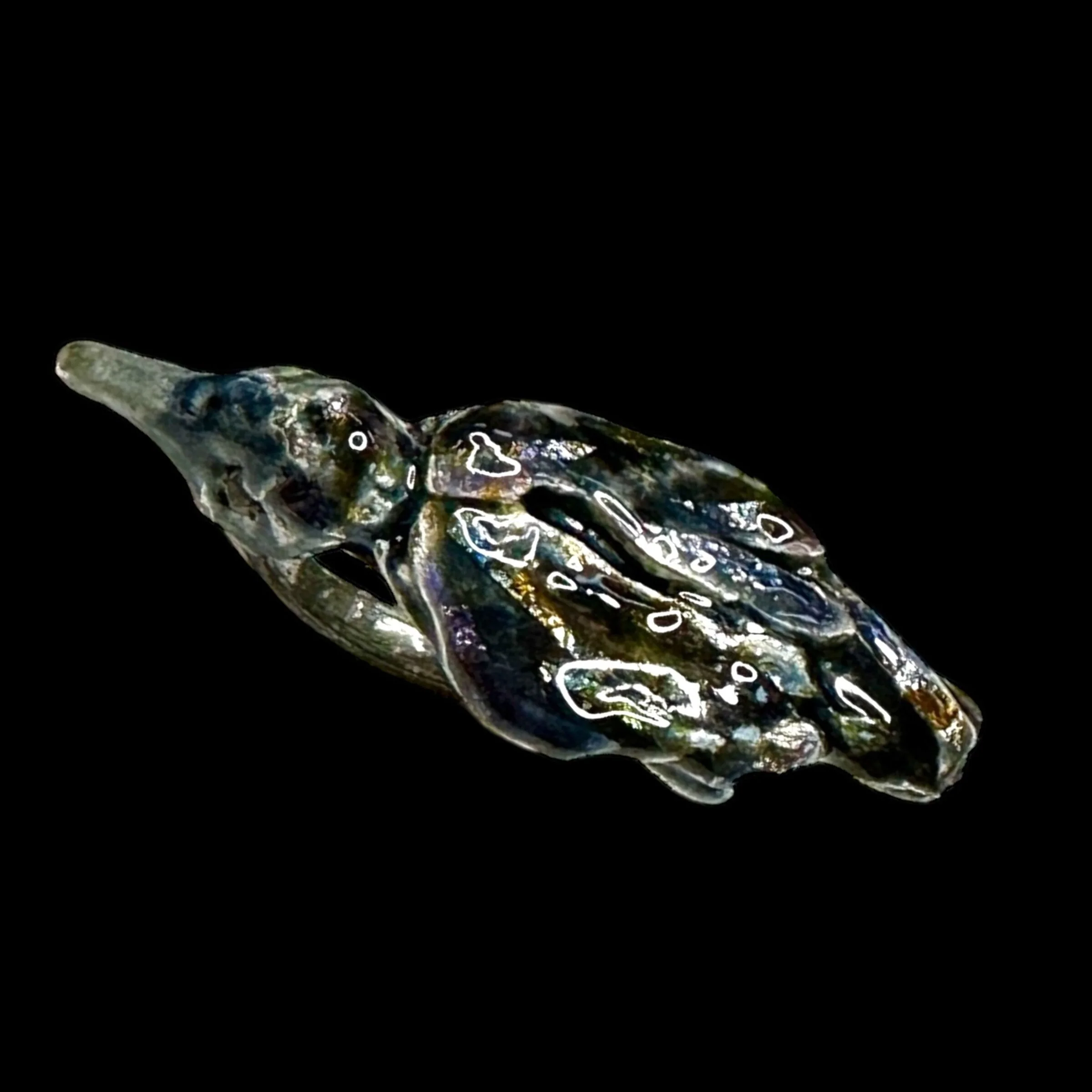 Enameled Ravin Talisman Statement Ring - Image 5