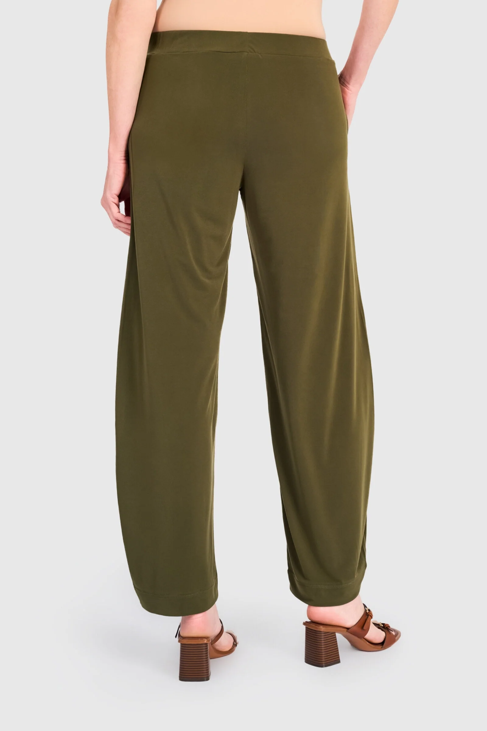 Essential Slinky Flow Pants - Khaki - Image 3