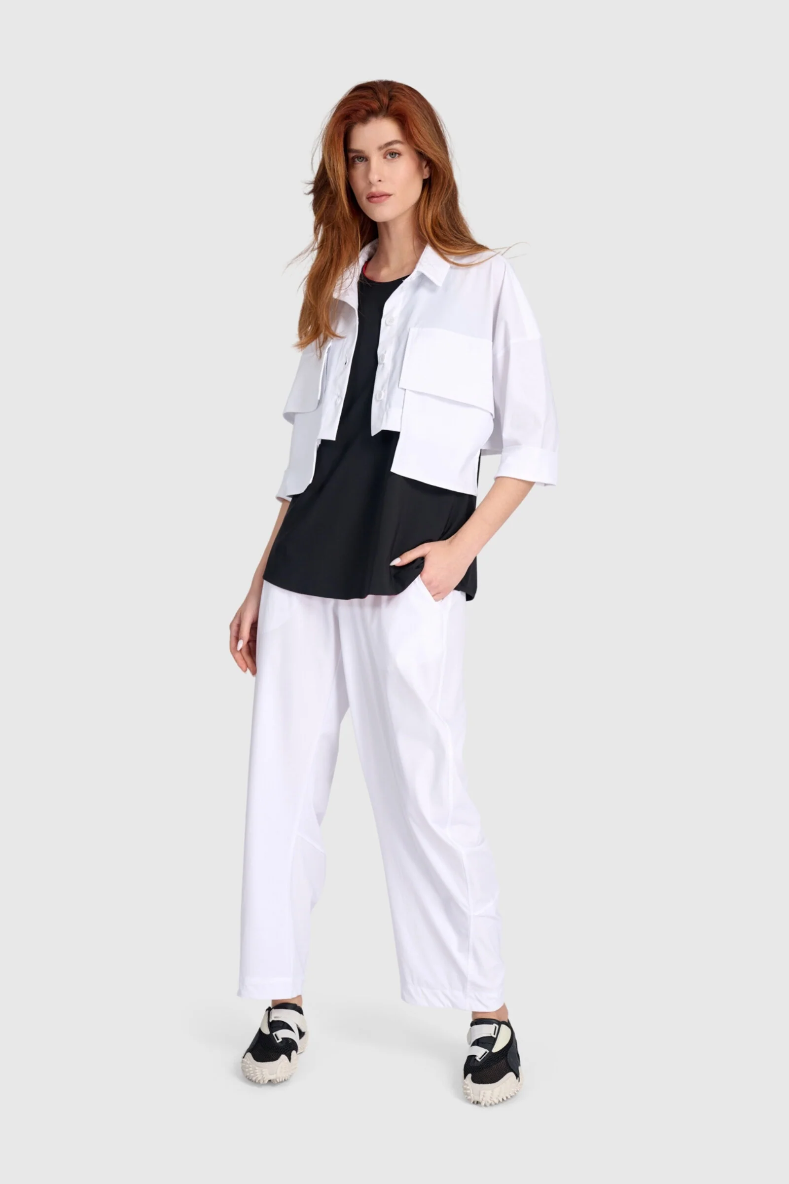 Essential Tek Slim Barrel Pant - White - Image 3