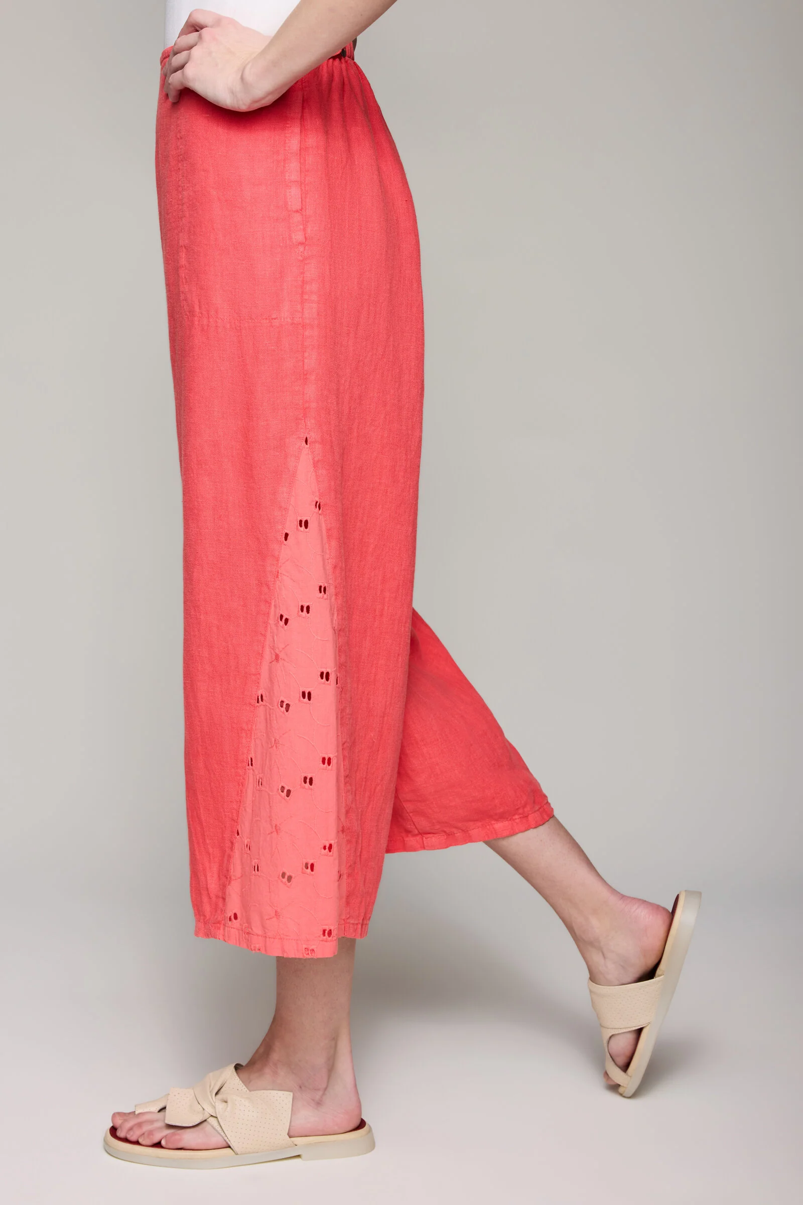 Eyelet Inset Crop Pant - Image 3