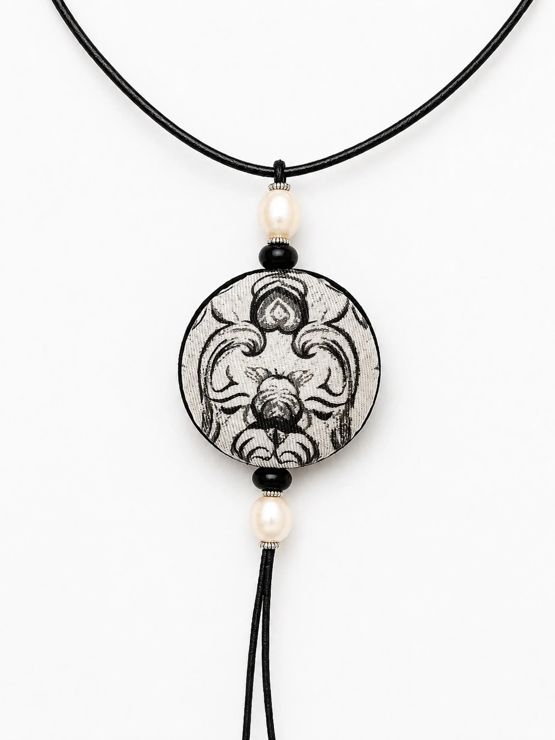 Florentine Reversible Silk Art Pendant II - Image 3