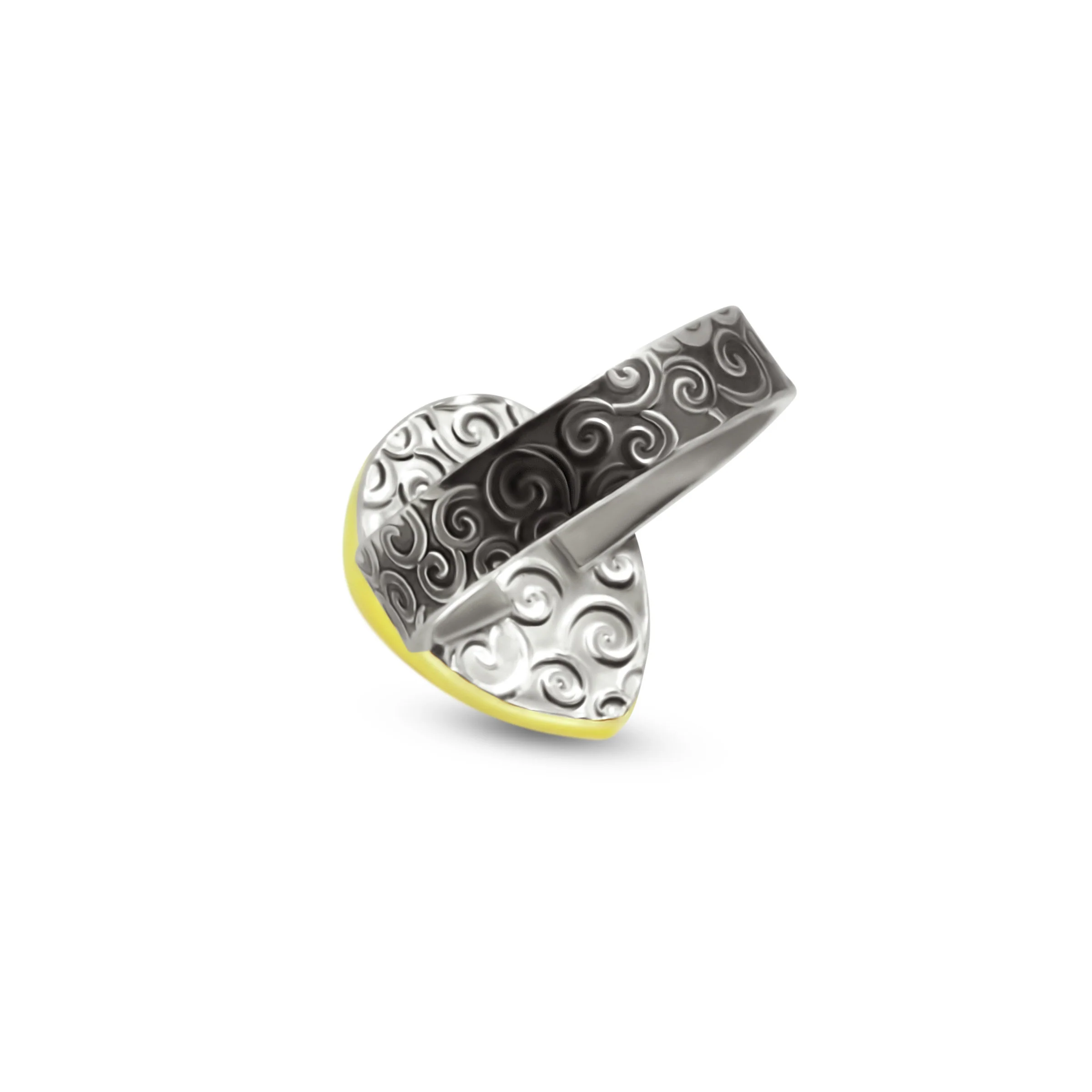 Flowering Vine Carved Ruby Ring - Image 3