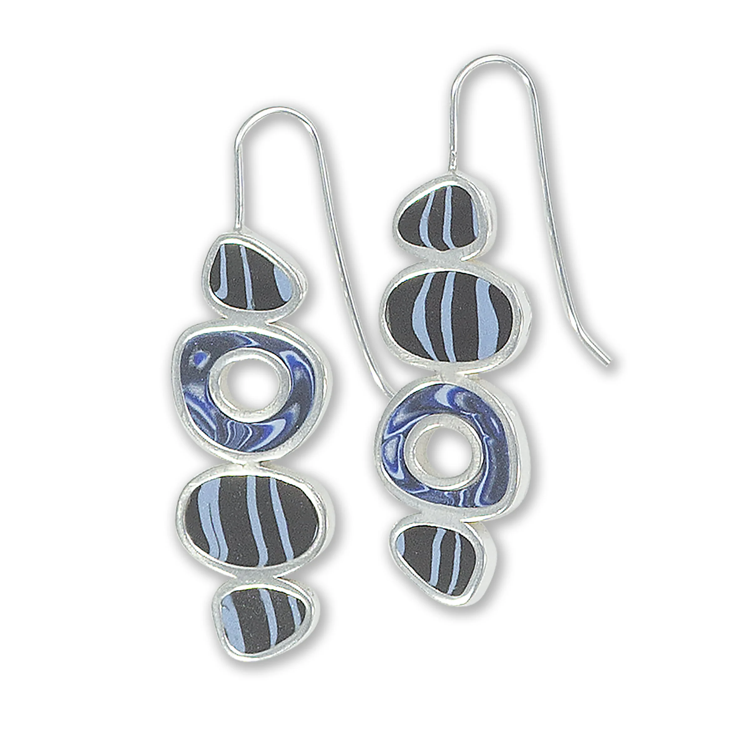 Four Hanging Ovals Earrings - Image 4