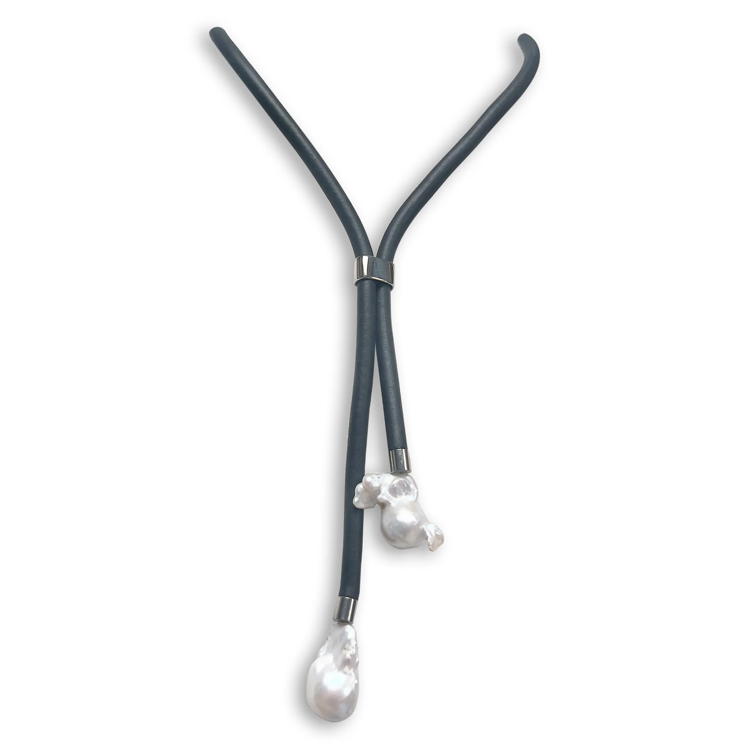 Freshwater Baroque Pearls Lariat - Image 5