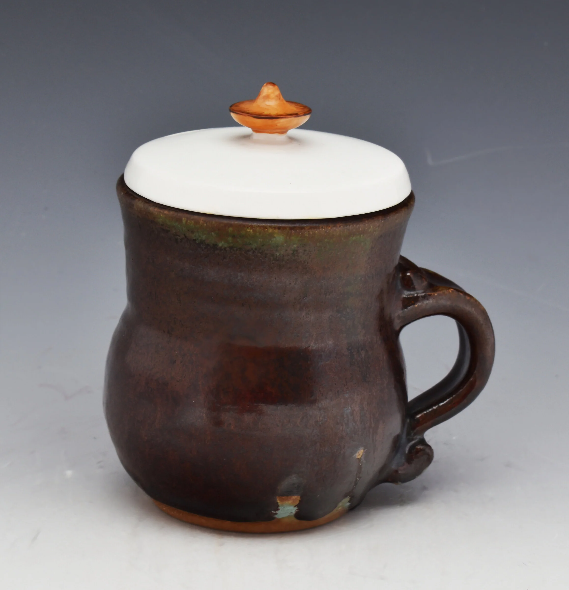 Functional Stoneware Cup with Lid