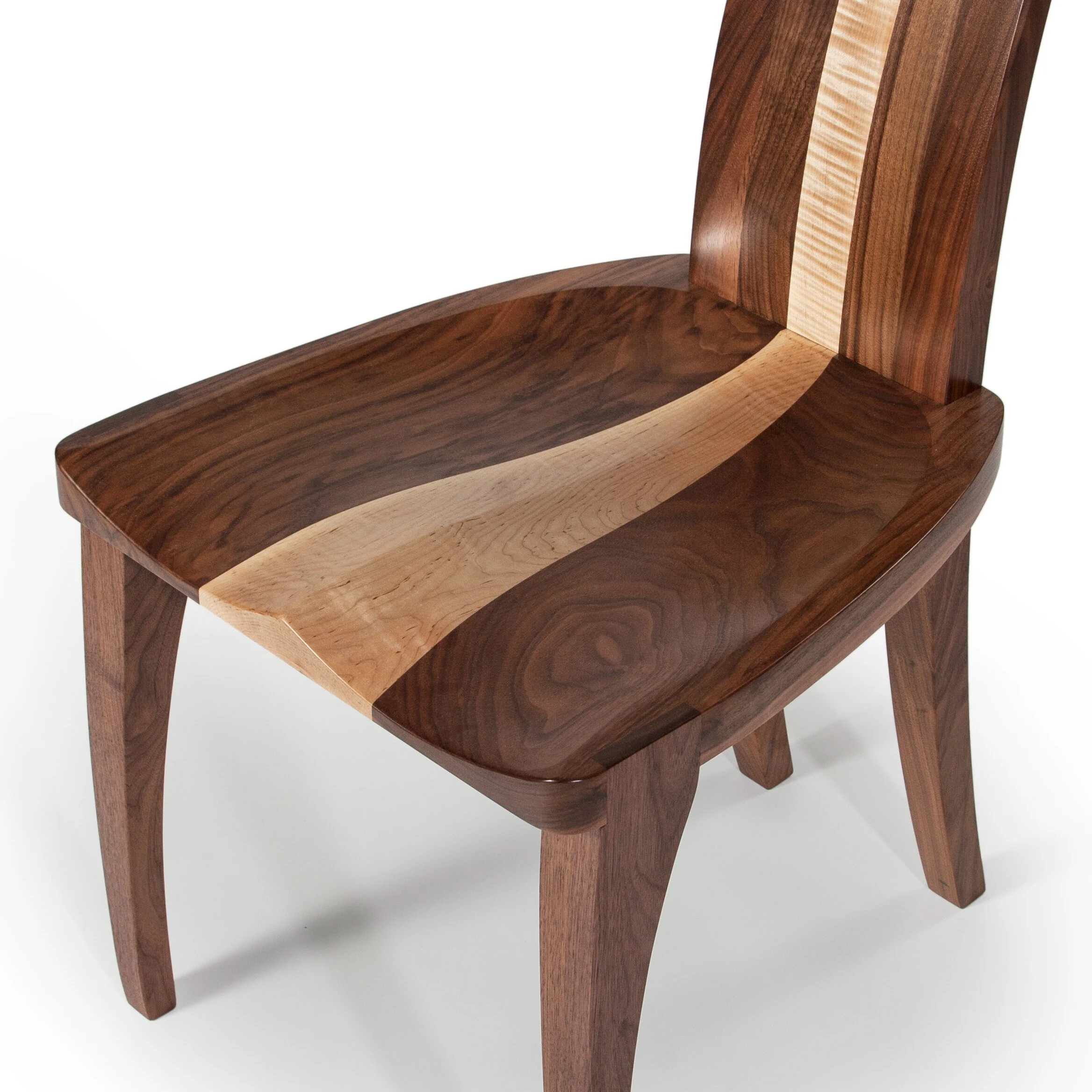 Gazelle Dining Chair - Walnut And Curly Maple - Image 3