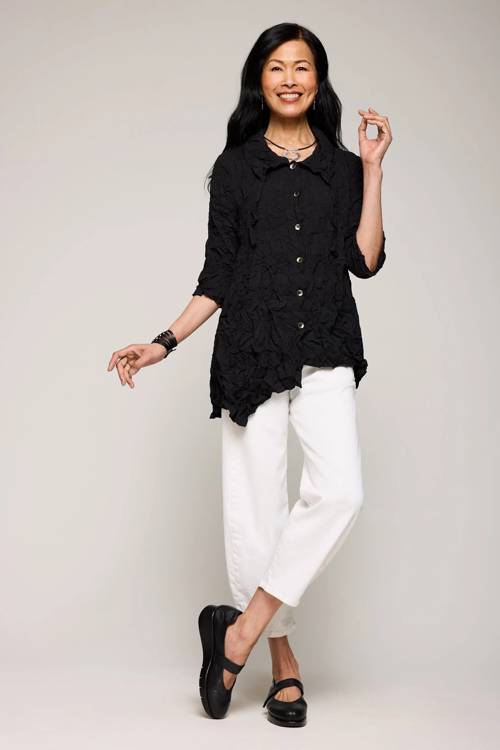 Georgette Shirt - Black - Image 2