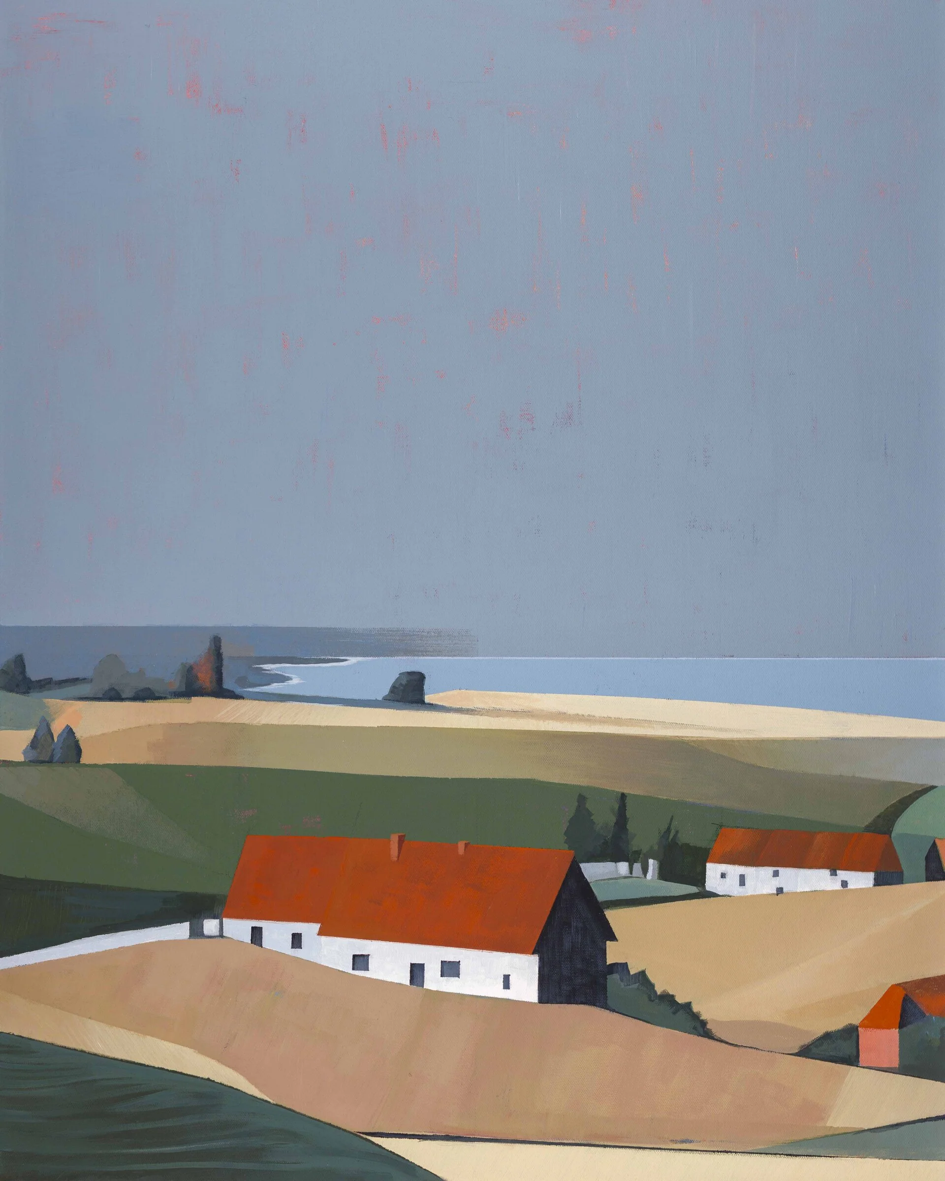 French Coastline with Wheat Fields