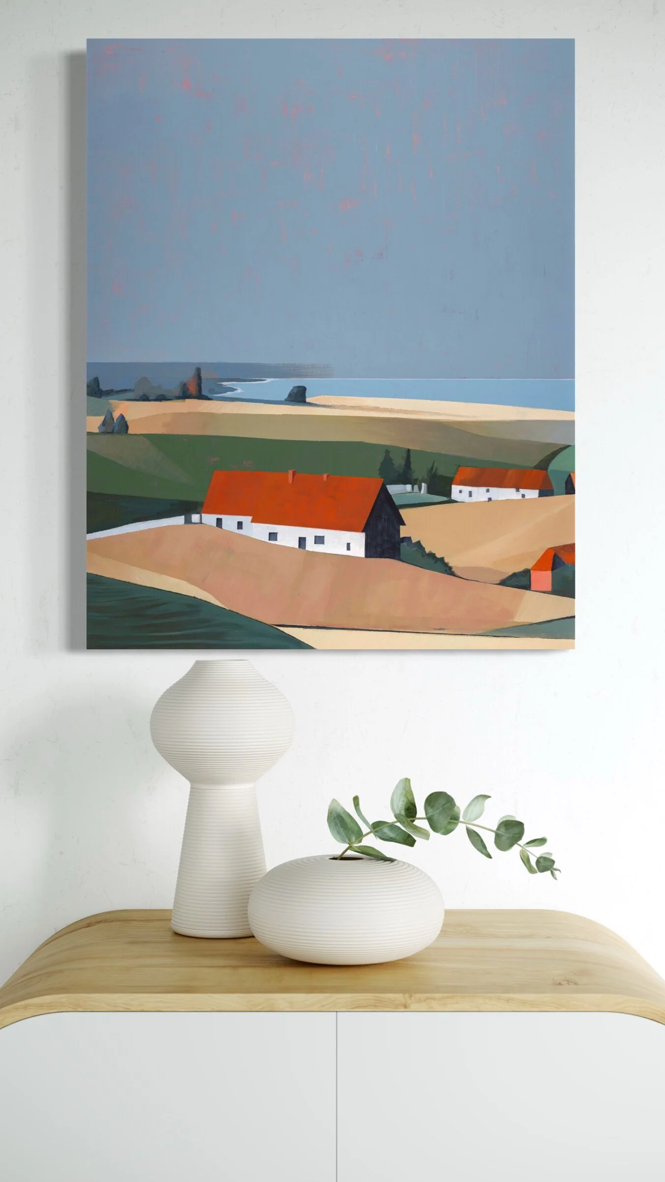 French Coastline with Wheat Fields - Image 5