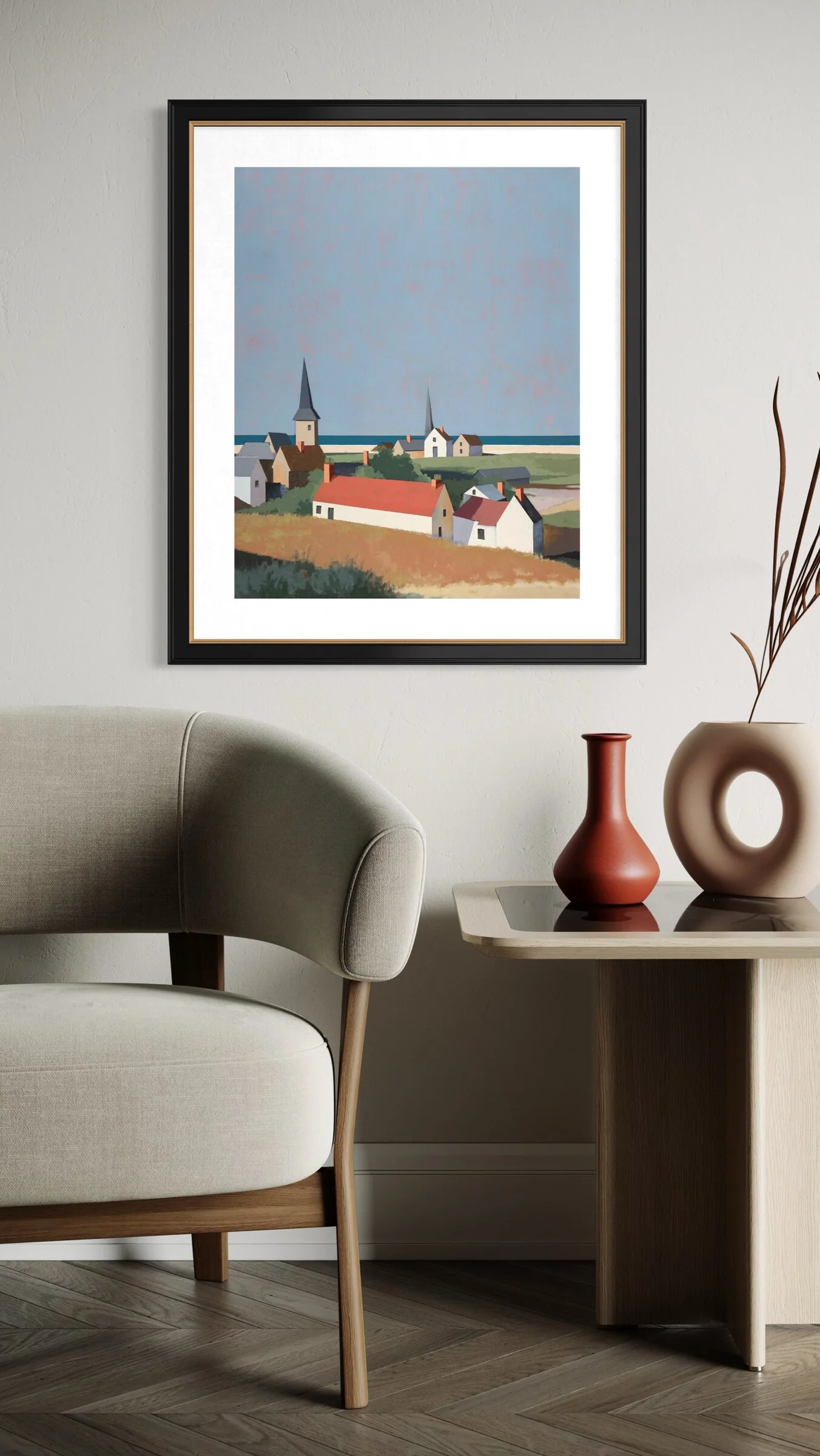 French Coastline with Wheat Fields - Image 7