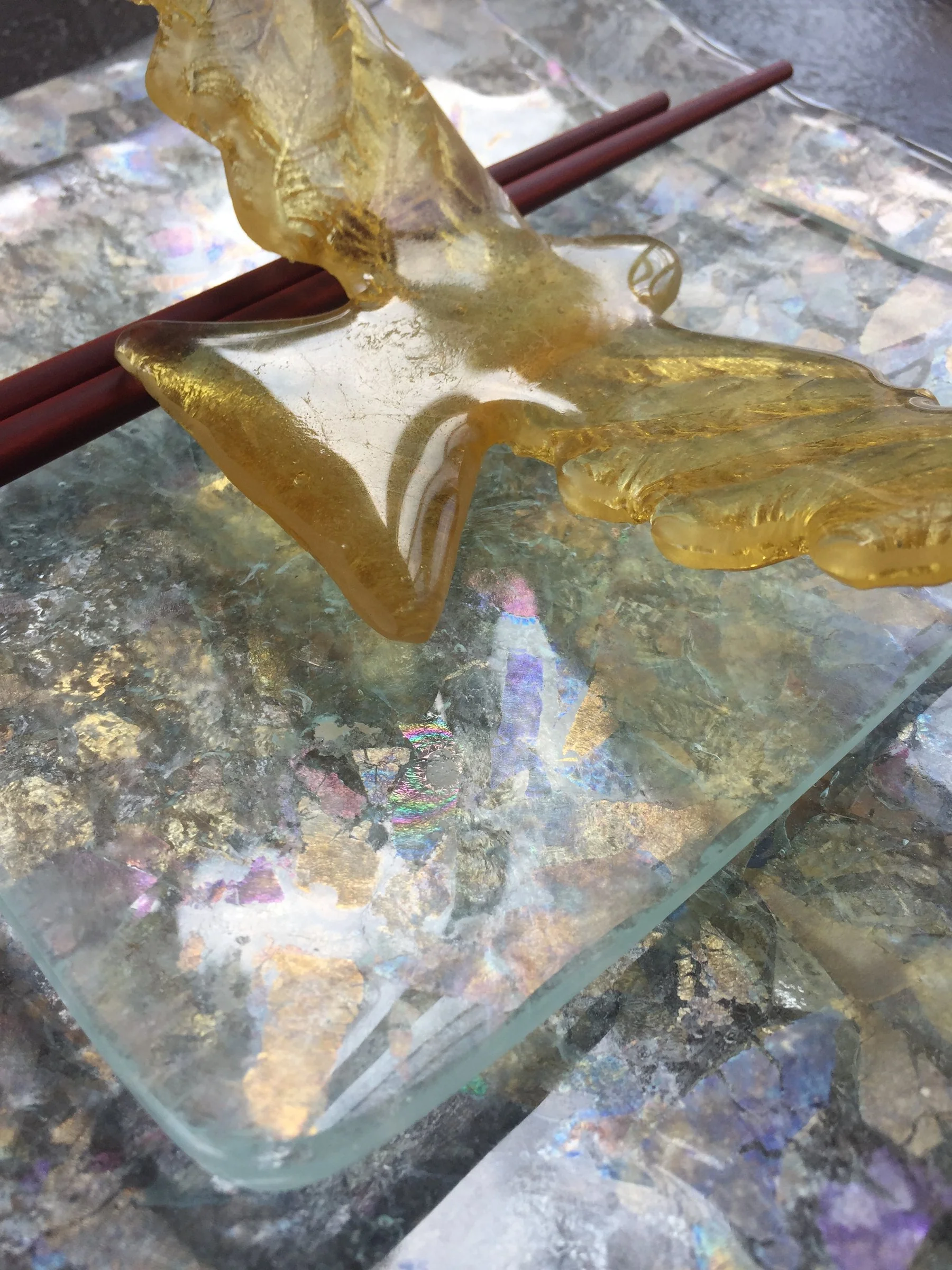 Gold Glass Bird Crystal Place Setting - Image 6