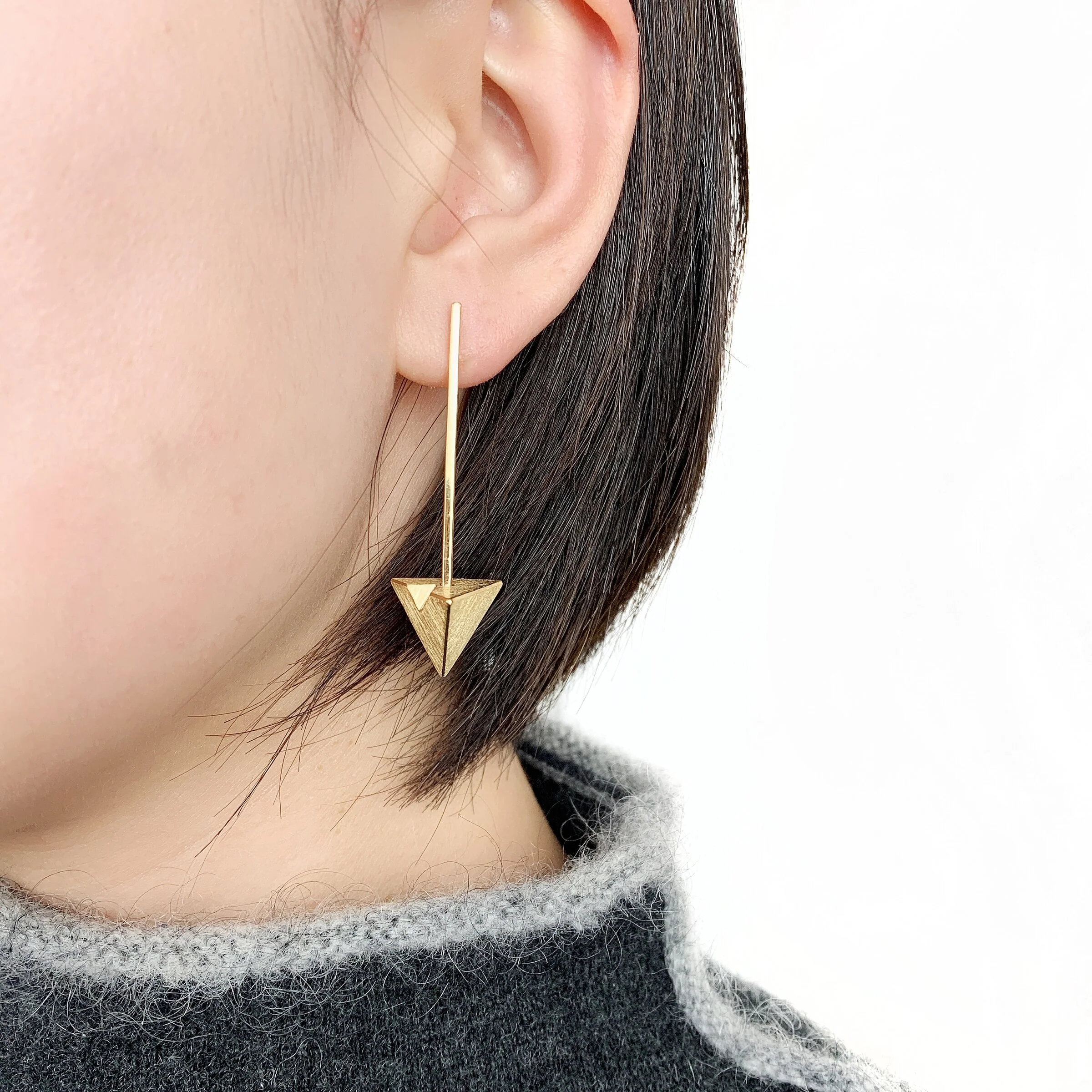 Dangle Triangle Earrings - Image 4
