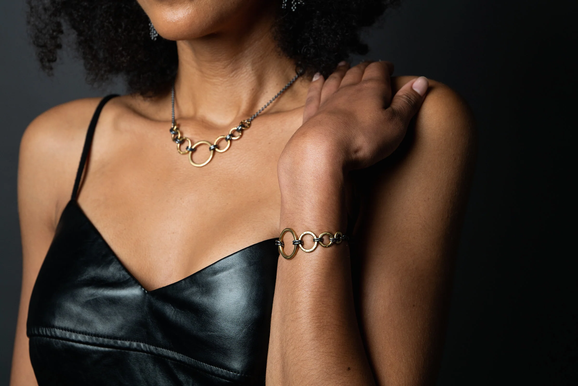 Black and Gold Gradient Bracelet - Image 2