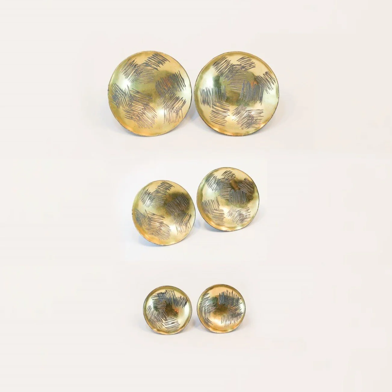 Textured Disc Earrings - Image 7
