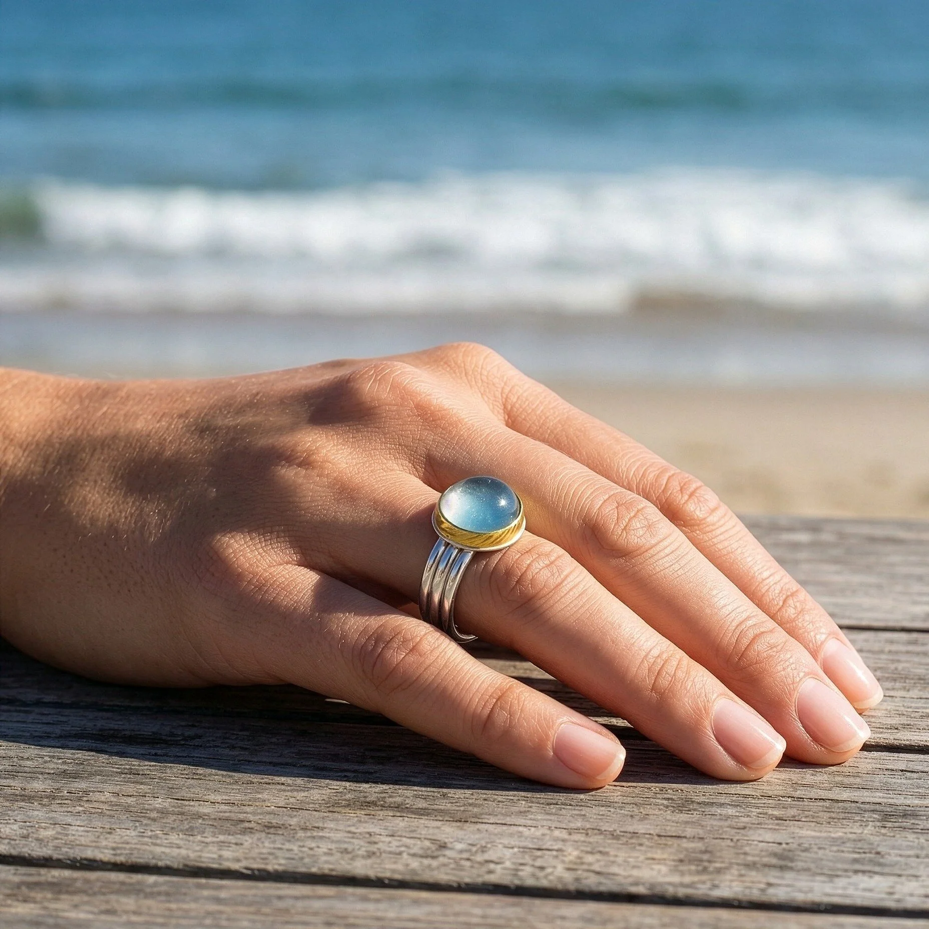 Dream Sequence Aquamarine Ring - Image 2
