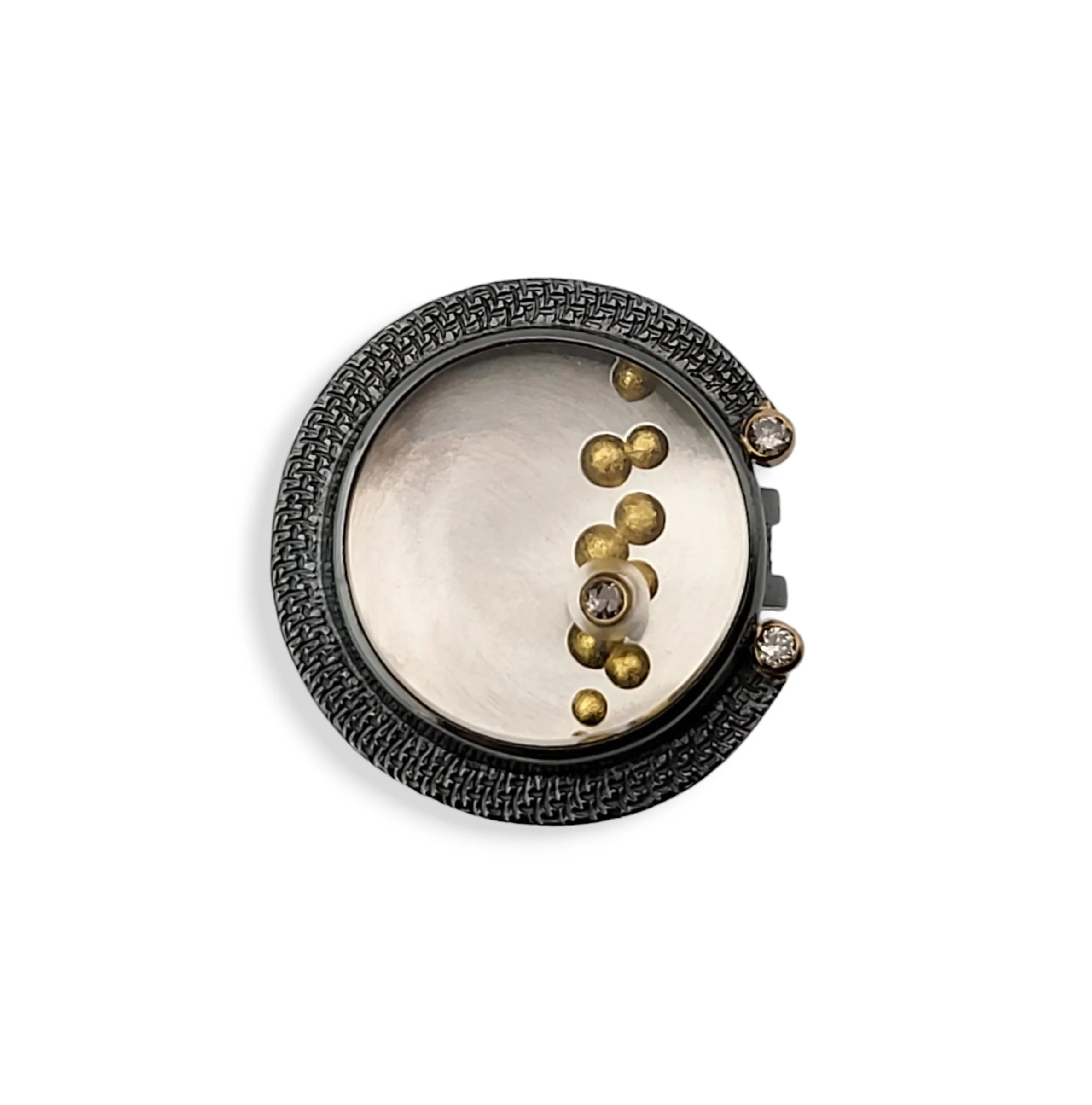 Gold Bubble & Diamond Ring - Image 3