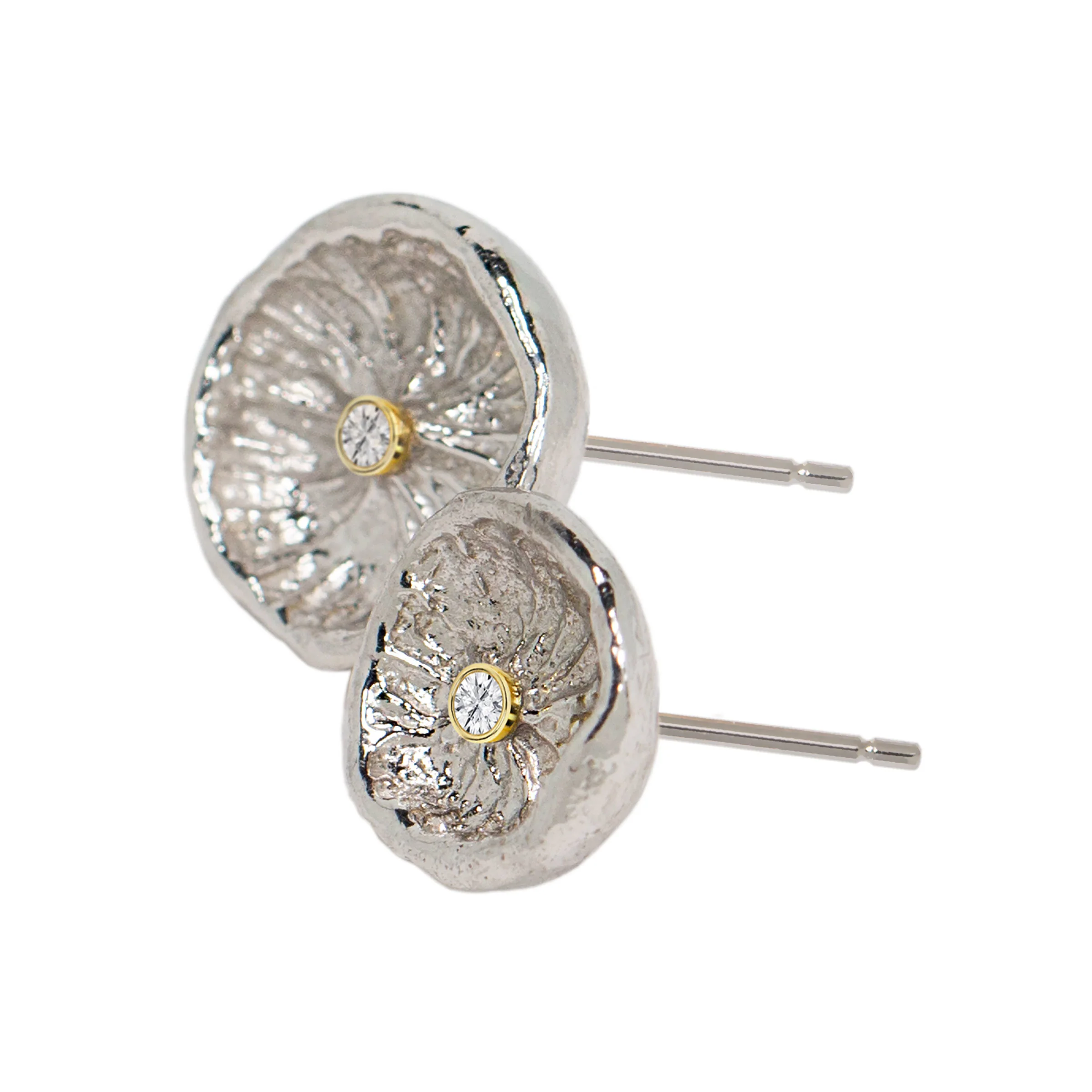 Gold Fungi Earrings - Image 3