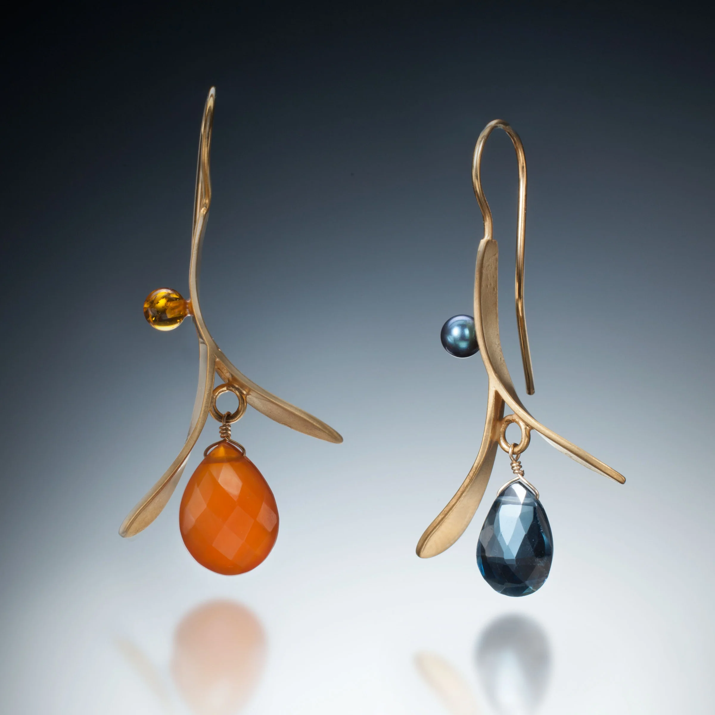Leaf Drop Earrings - Image 2