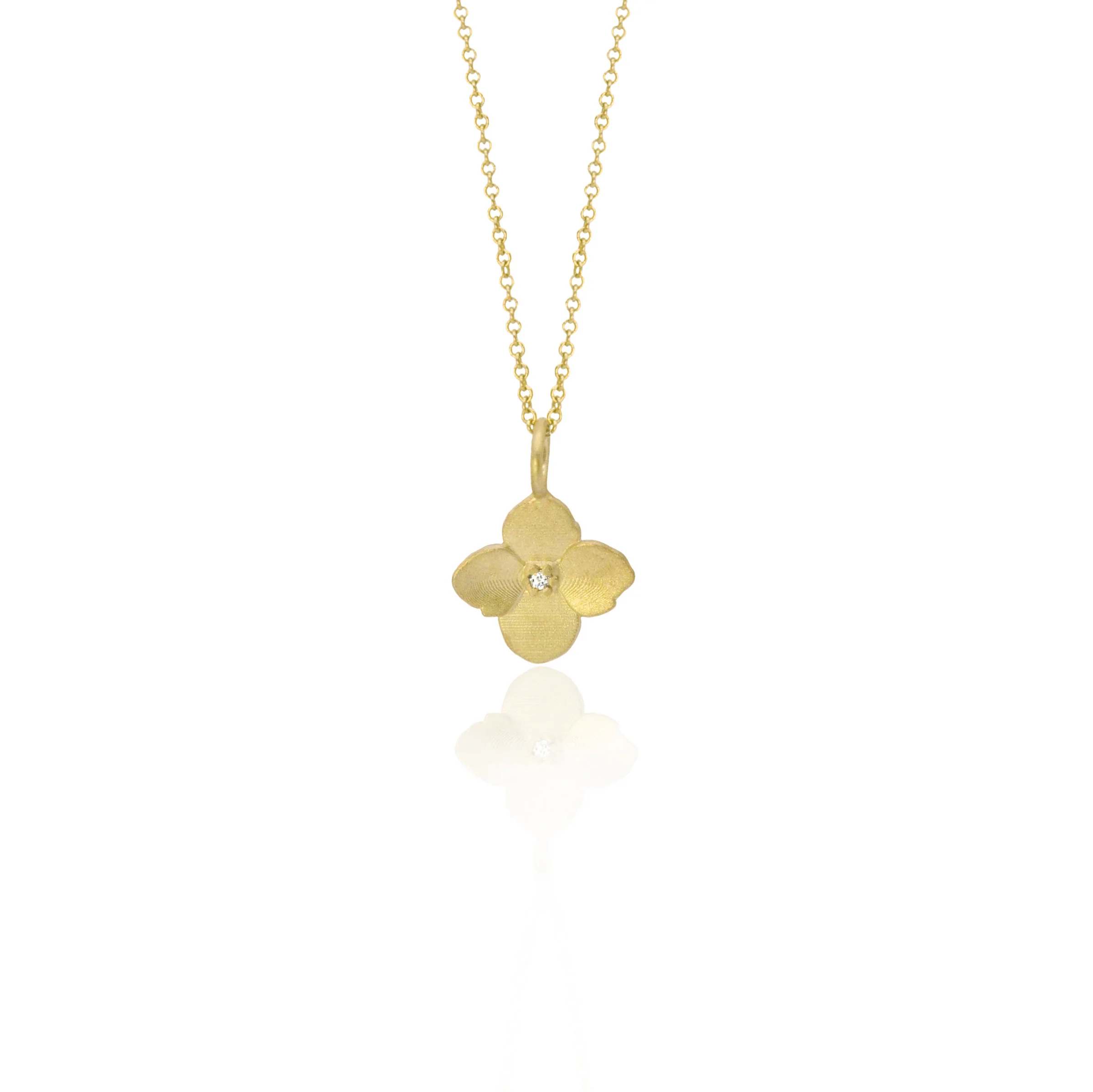 Gold Hydrangea Necklace