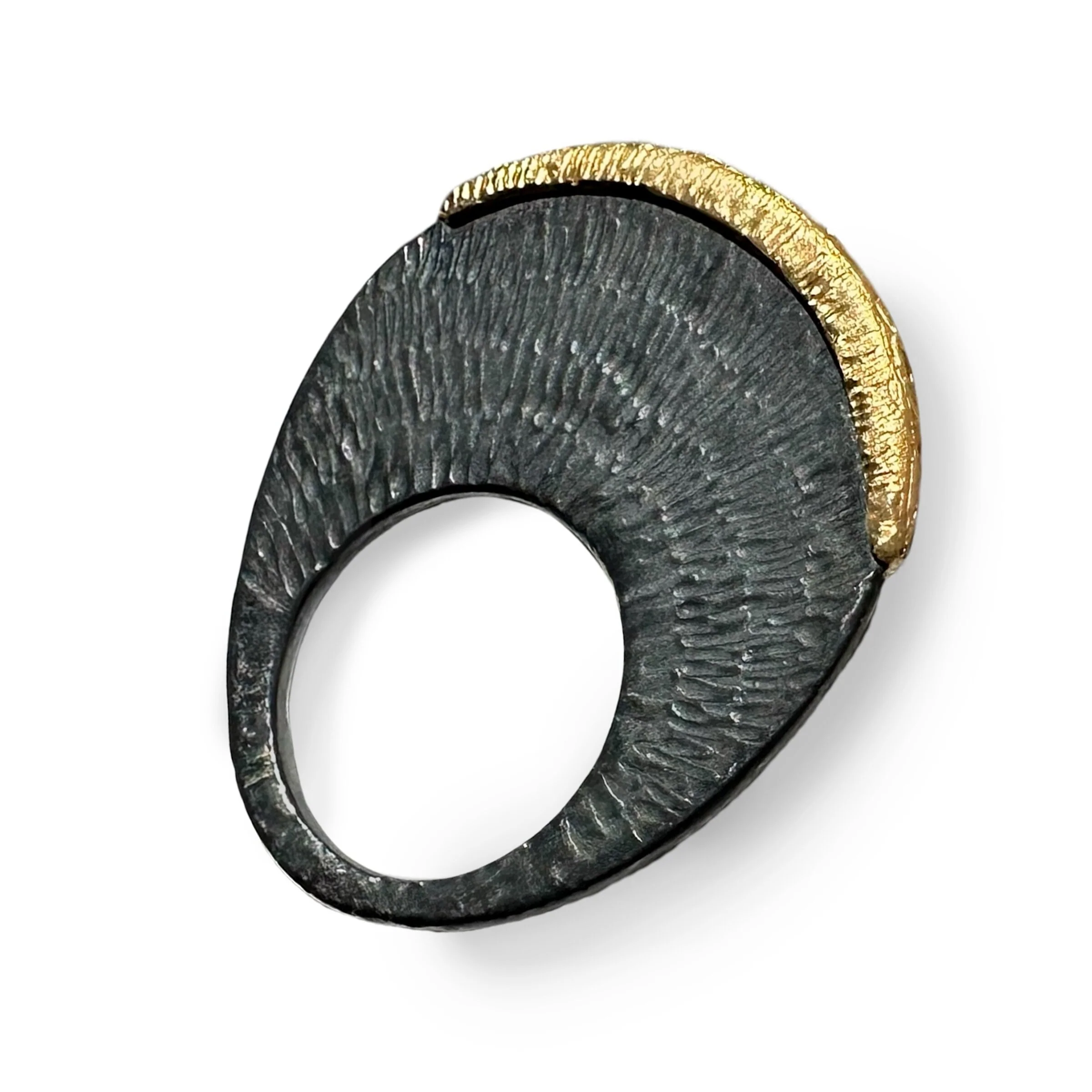 Golden Edge Slice Ring
