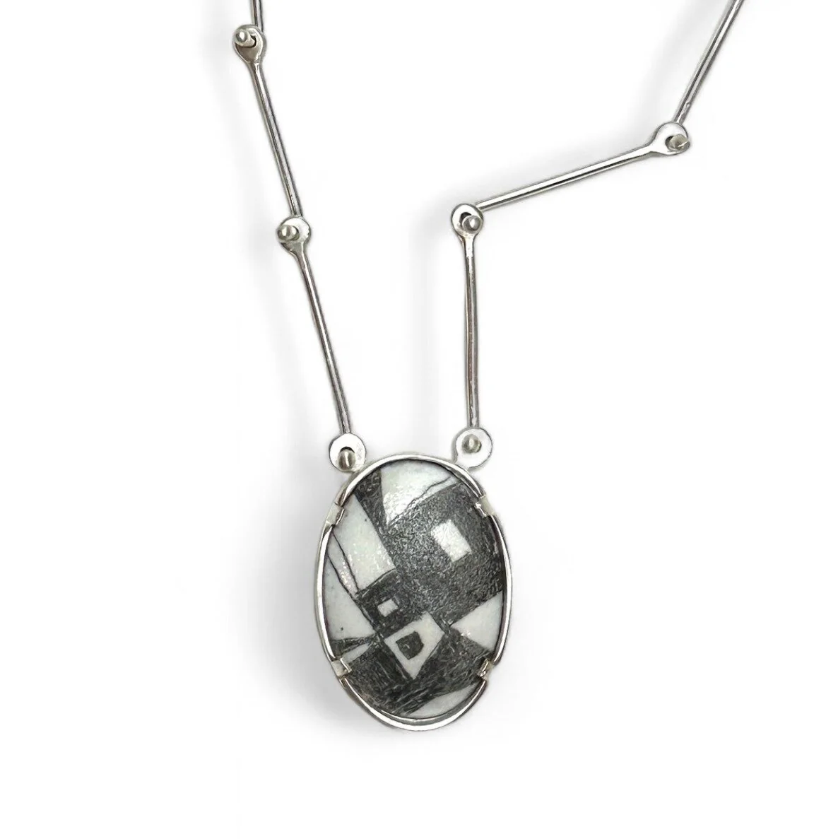 Graphic Graphite Necklace VII - Image 2