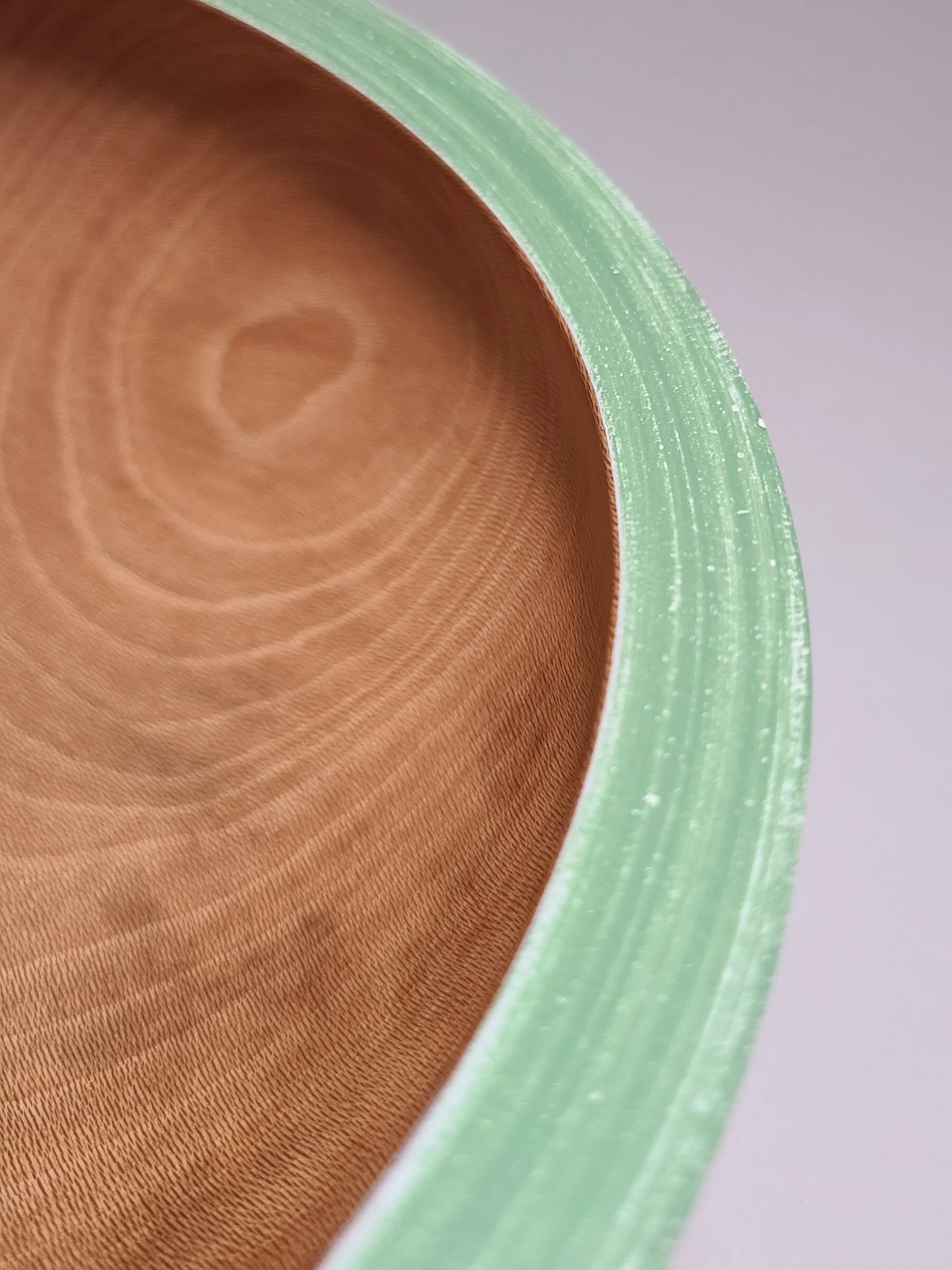 Green and White Sycamore Bowl - Image 2
