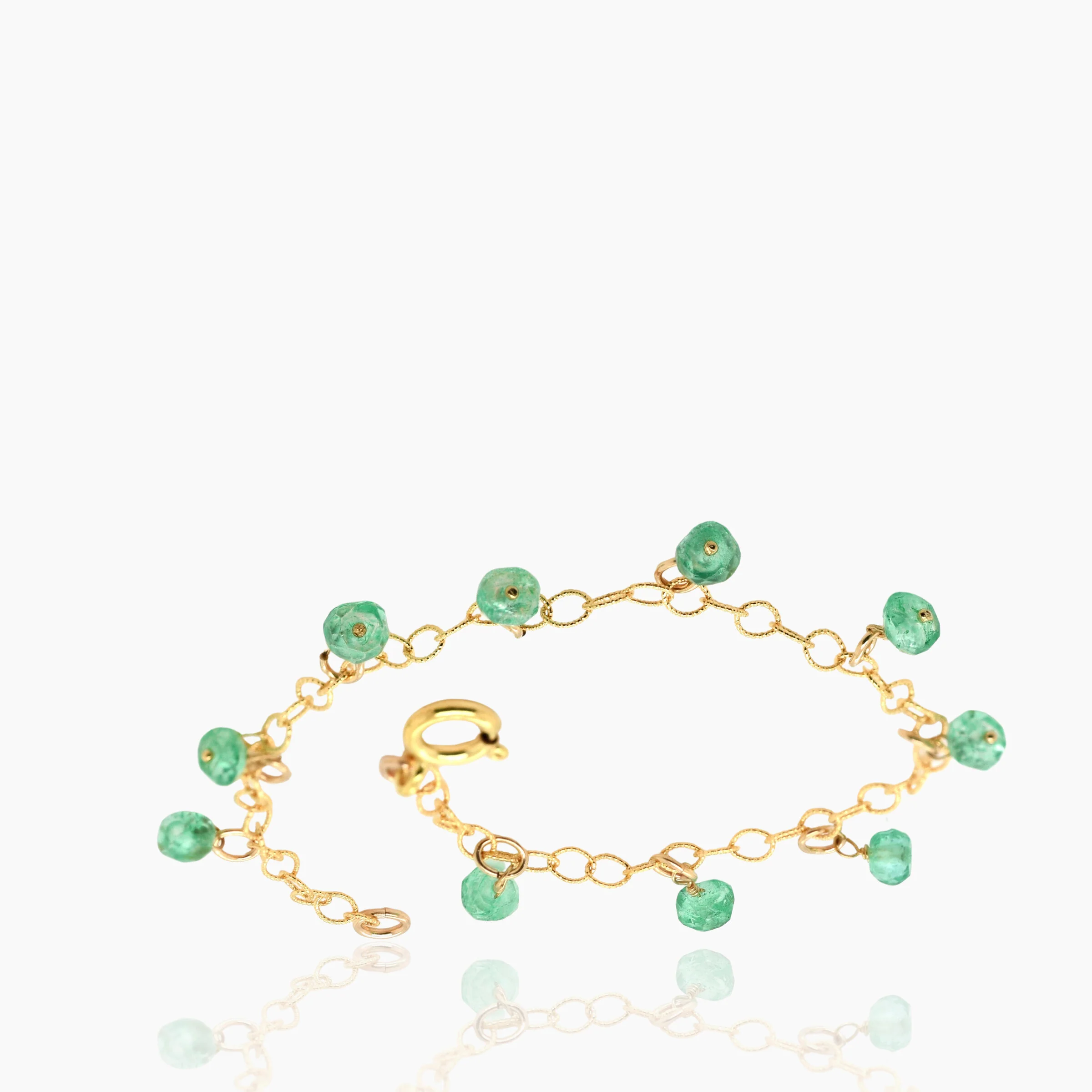 Green Opal Gold Charm Bracelet - Image 3